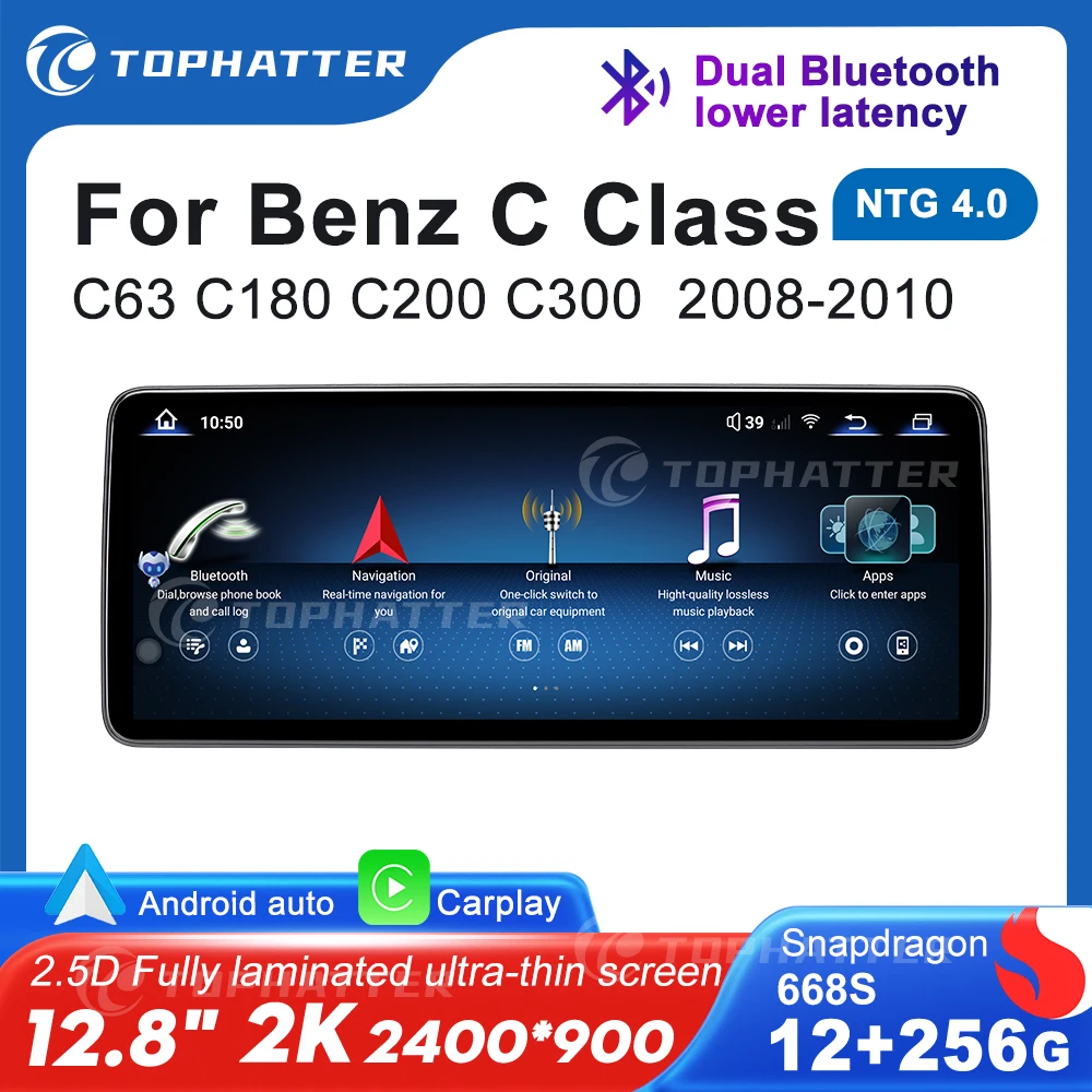 12.8" 2K Car radio For Mercedes Benz C class W204 S204 Wireless CarPlay Android Auto Multimedia Player navigation GPS DSP Audio
12.8" 2K Car radio For Mercedes Benz C class W204 S204 Wireless CarPlay Android Auto Multimedia Player navigation GPS DSP Audio