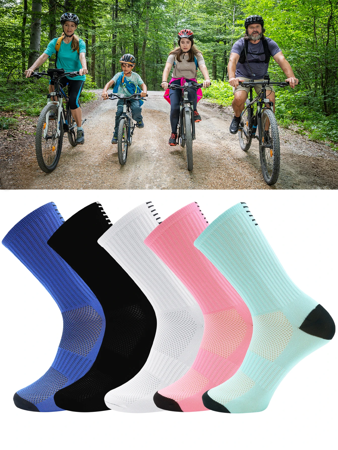 1 Pair Cycling Socks Compression Athletic Crew Running Socks Mens Womens Hiking Riding Bike Workout Climbing Sports
1 Pair Cycling Socks Compression Athletic Crew Running Socks Mens Womens Hiking Riding Bike Workout Climbing Sports