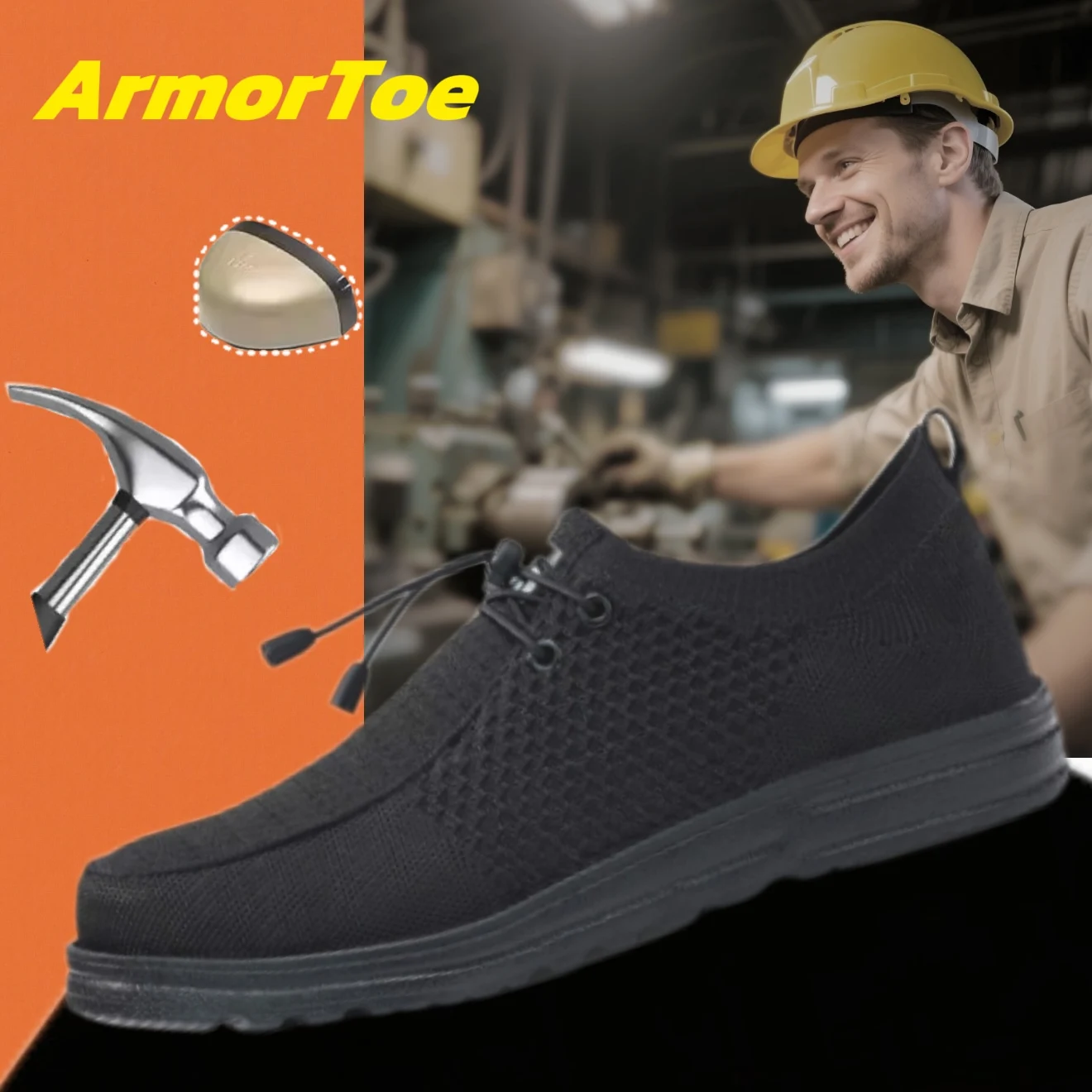 ArmorToe High Elasticity Lightweight Four Seasons Models Safety Shoes Steel Head Anti-smash Anti-stabbing Work Shoes #Armor2577
ArmorToe High Elasticity Lightweight Four Seasons Models Safety Shoes Steel Head Anti-smash Anti-stabbing Work Shoes #Armor2577
