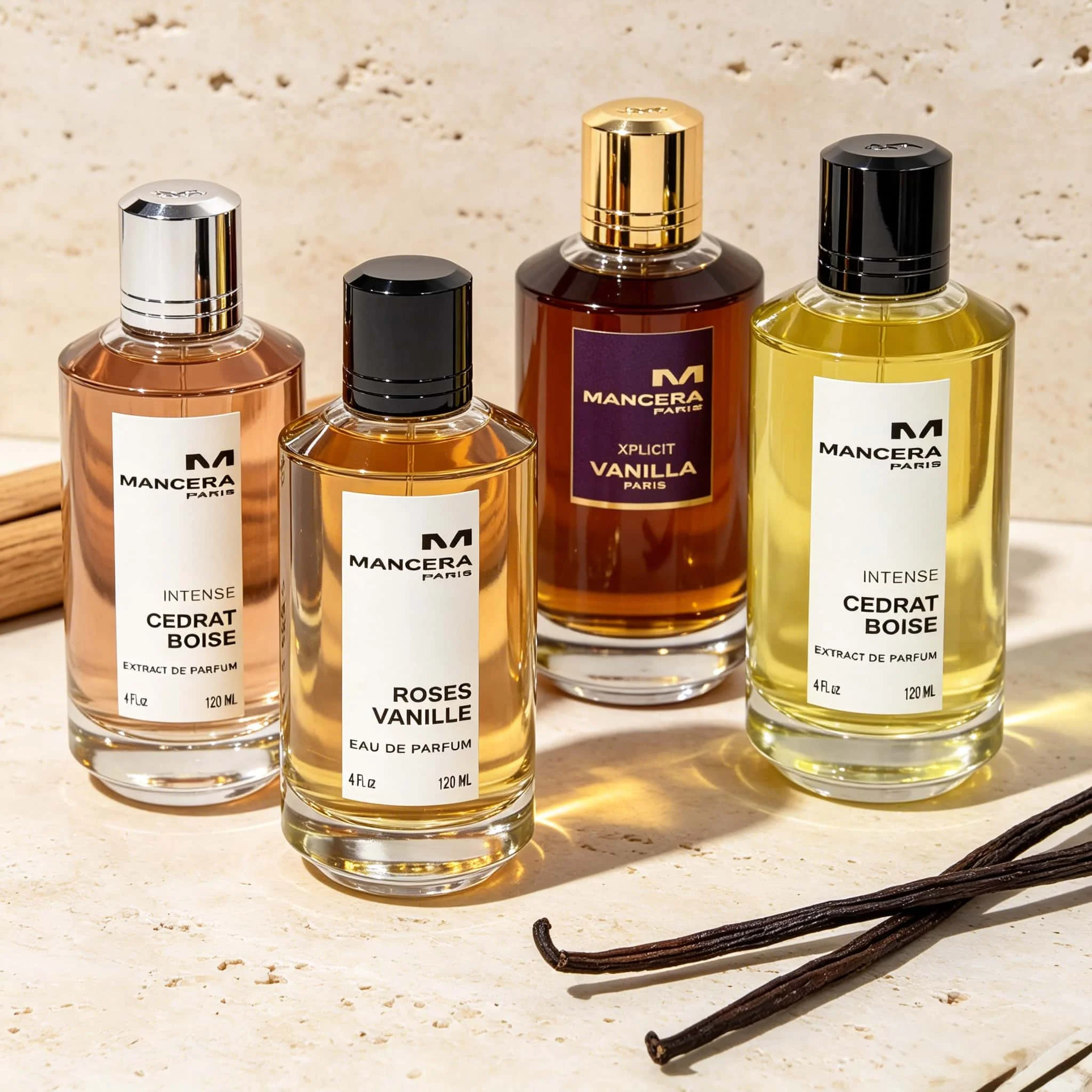 Mancera Eau de Parfum (120ml) – Four popular fragrance lines featuring Rose Vanilla, Gourmand Vanilla, Fruity, and Cedarwood notes. Long-lasting scent (12–14 hours); an excellent gift choice for birthdays, parties, and holidays.
Mancera Eau de Parfum (120ml) – Four popular fragrance lines featuring Rose Vanilla, Gourmand Vanilla, Fruity, and Cedarwood notes. Long-lasting scent (12–14 hours); an excellent gift choice for birthdays, parties, and holidays.