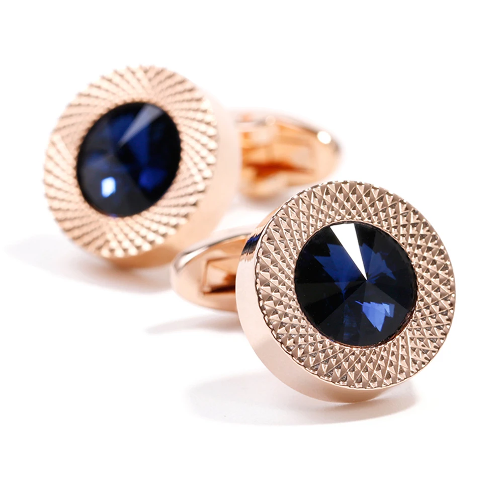 Cufflinks for Men TOMYE XK18S001 Blue Crystal Round Rose Gold Copper Shirt Cuff Links
Cufflinks for Men TOMYE XK18S001 Blue Crystal Round Rose Gold Copper Shirt Cuff Links