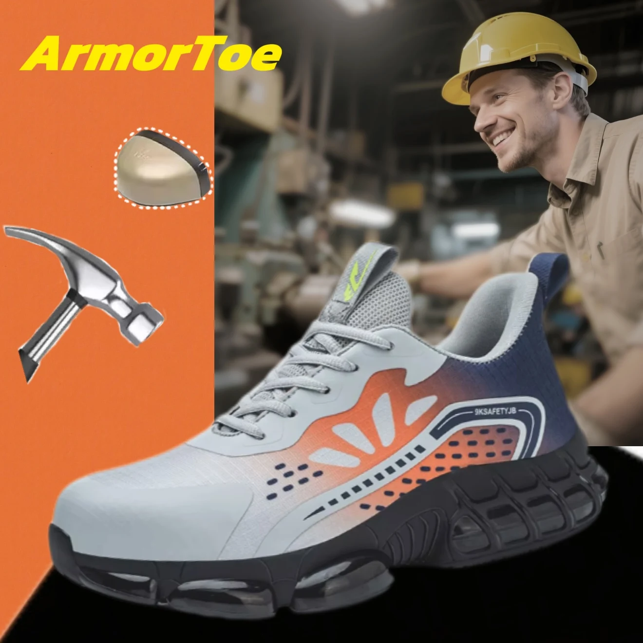 ArmorToe Steel Head Anti-smash Anti-stabbing Safety Shoes Iron Chip-resistant Work Shoes Four Seasons Breathable #Armor2766
ArmorToe Steel Head Anti-smash Anti-stabbing Safety Shoes Iron Chip-resistant Work Shoes Four Seasons Breathable #Armor2766