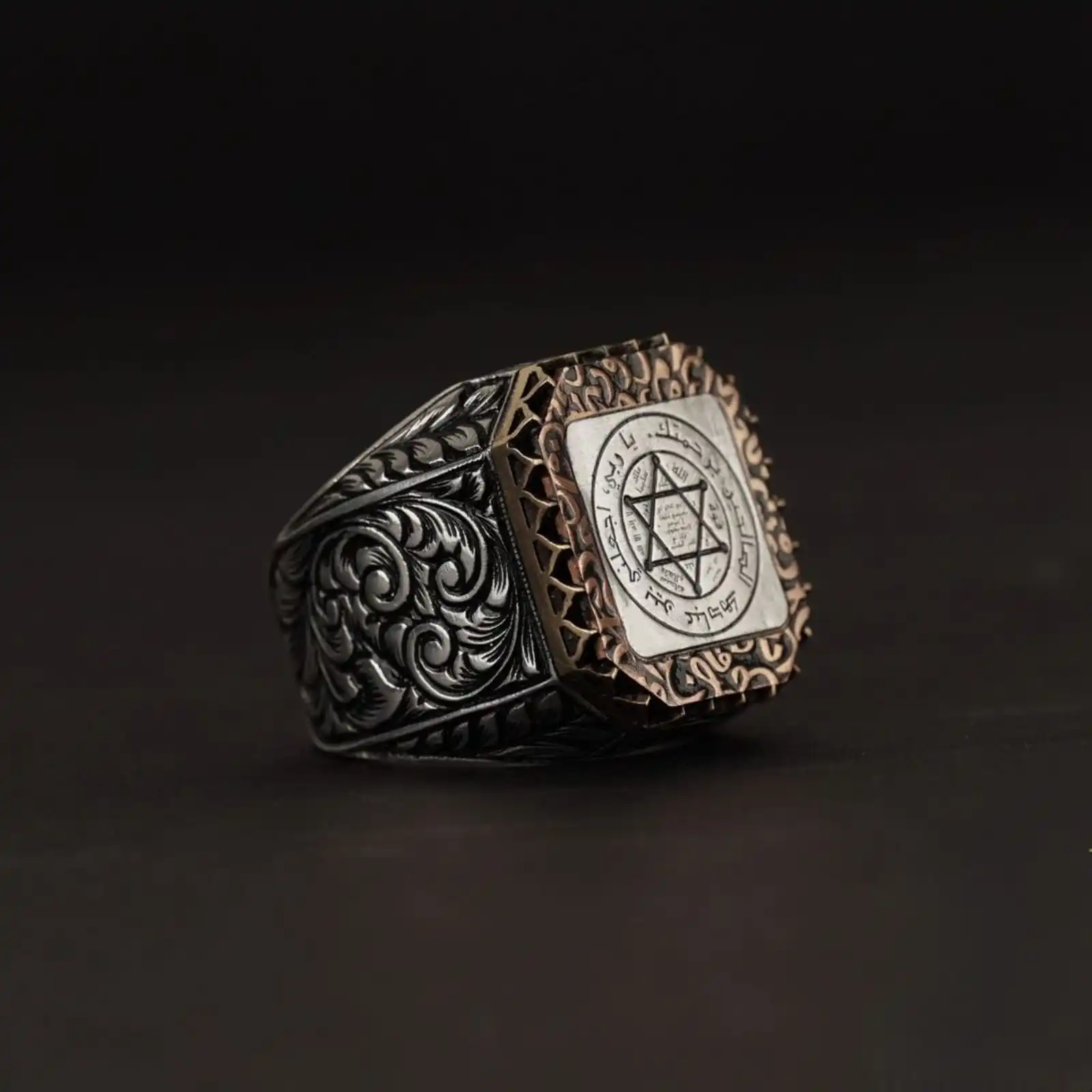 Square Prophet Solomon Seal Silver Men's Ring, Adjustable Jewelry, Customizable Statement Ring, Gift For Her, Design Ring
Square Prophet Solomon Seal Silver Men's Ring, Adjustable Jewelry, Customizable Statement Ring, Gift For Her, Design Ring