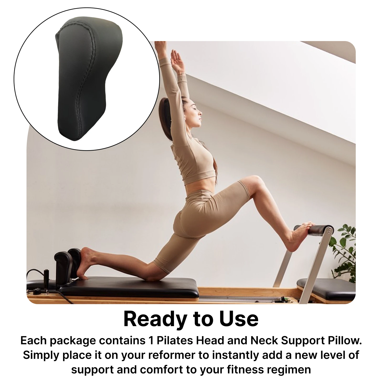 Pilates Headrest Pillow for Pilates Reformer Machine Ergonomic Head Neck Support Cushion with Soft Cover Comfortable Padding
Pilates Headrest Pillow for Pilates Reformer Machine Ergonomic Head Neck Support Cushion with Soft Cover Comfortable Padding