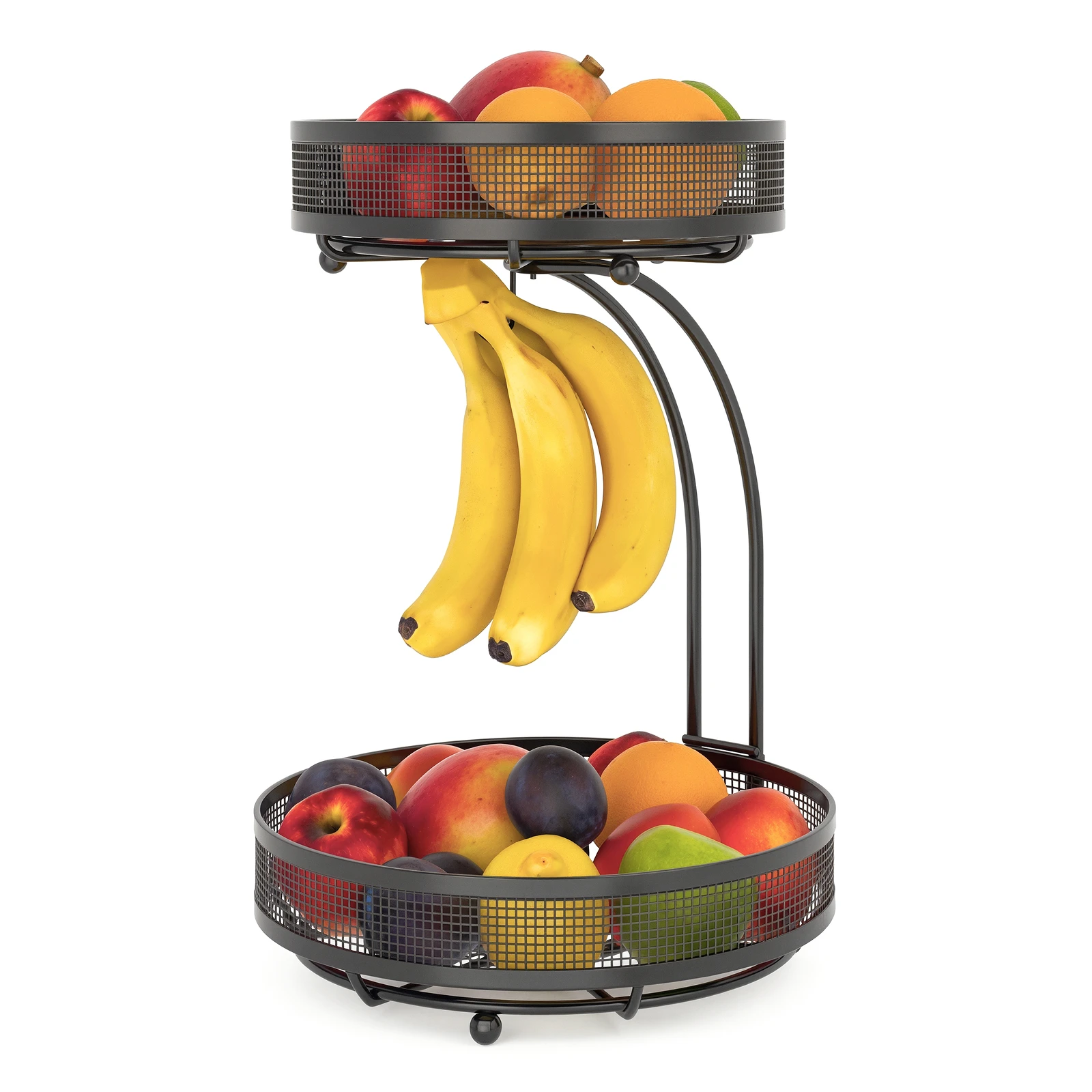 Adivo 2-Tier Stackable Fruit Basket Rack, Round, Black, 28 cm
Adivo 2-Tier Stackable Fruit Basket Rack, Round, Black, 28 cm