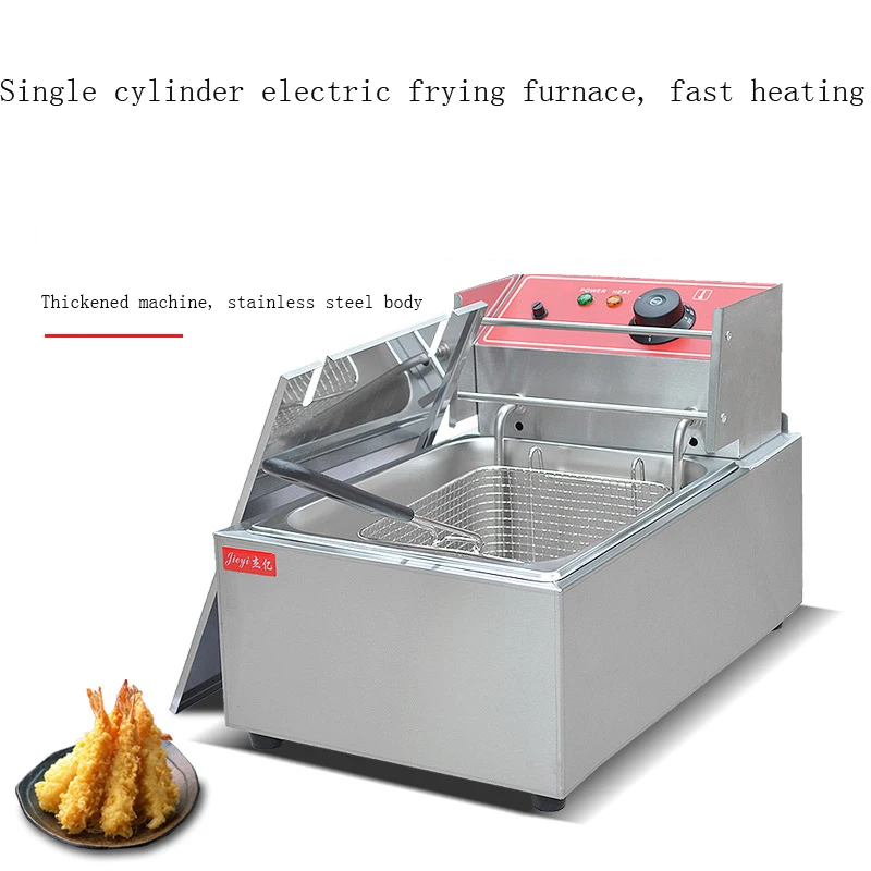Single Cylinder Fryer Commercial Electric Fryer Deep Fryer for Fried Chicken Legs French Fries Chips Deep-fried Dough Stick
Single Cylinder Fryer Commercial Electric Fryer Deep Fryer for Fried Chicken Legs French Fries Chips Deep-fried Dough Stick