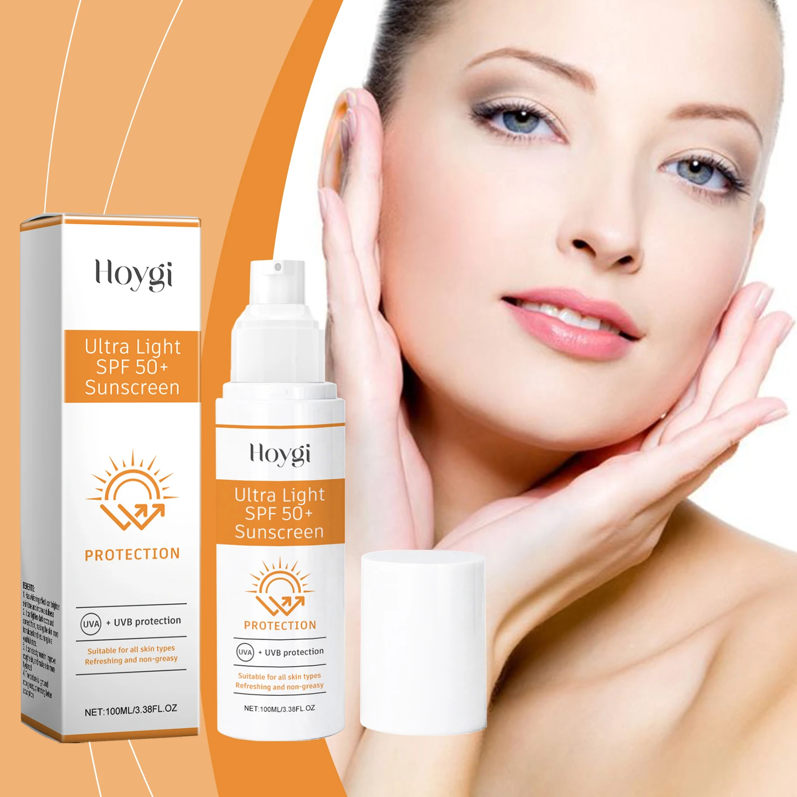Hoygi 100ml Spf50 Moisturizing Face Sunscreen Summer Refreshing Skin Repair Oil Control Waterproof Uv Protective Sunblock Lotion
Hoygi 100ml Spf50 Moisturizing Face Sunscreen Summer Refreshing Skin Repair Oil Control Waterproof Uv Protective Sunblock Lotion