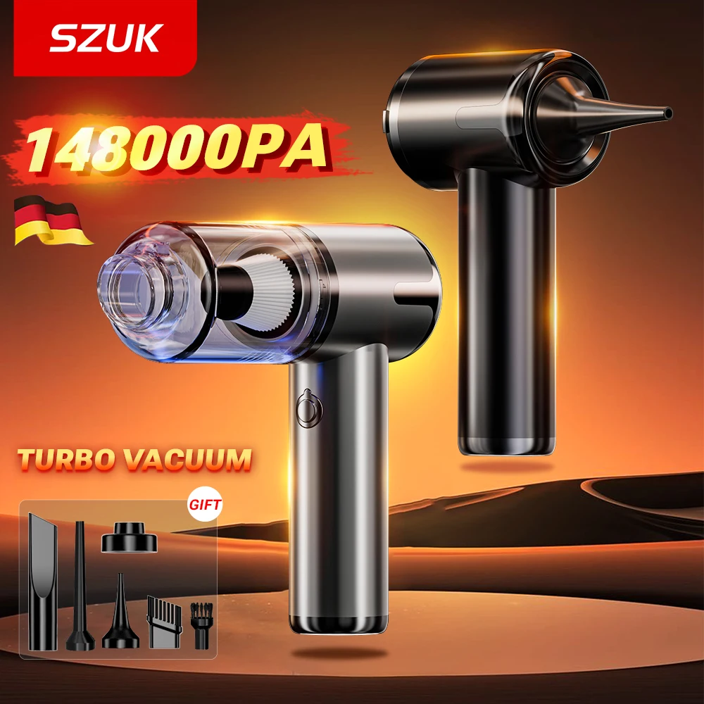SZUK 148000PA Car Vacuum Cleaner Mini Wireless Powerful Handheld Portable Cleaning Machine Hom Appliance Blow for Office Cleaner
SZUK 148000PA Car Vacuum Cleaner Mini Wireless Powerful Handheld Portable Cleaning Machine Hom Appliance Blow for Office Cleaner