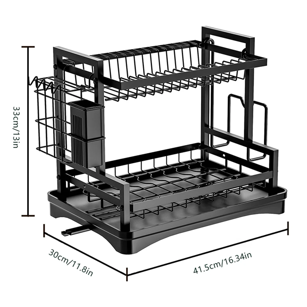 Dish Drying Rack Multifunctional Kitchen Dish Drying Rack with Drainboard, Utensil Holder & Cup Holder
Dish Drying Rack Multifunctional Kitchen Dish Drying Rack with Drainboard, Utensil Holder & Cup Holder