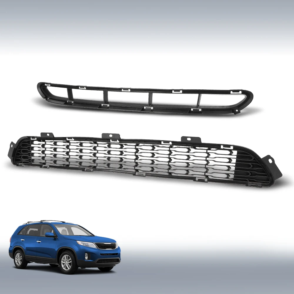 2Pcs Front Bumper Grille Lower and Center Black Fit for 2014-2015 Kia Sorento 865221U500 865611U500 Black Mesh Strong Durable
2Pcs Front Bumper Grille Lower and Center Black Fit for 2014-2015 Kia Sorento 865221U500 865611U500 Black Mesh Strong Durable