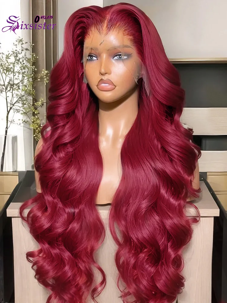 220% Density Body Wave Wig 99J Burgundy 13x4 Lace Frontal Brazilian Human Hair Wig 30 Inch Red Color Transparent Lace Front Wigs
220% Density Body Wave Wig 99J Burgundy 13x4 Lace Frontal Brazilian Human Hair Wig 30 Inch Red Color Transparent Lace Front Wigs