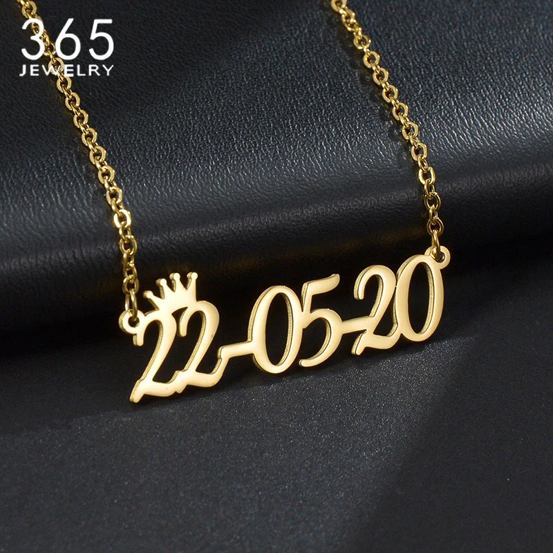Custom Necklace Date Of Birth Anniversary Year Necklaces DOB For New Born Baby Gift Wedding Jewelry Personalized Birthday Choker
Custom Necklace Date Of Birth Anniversary Year Necklaces DOB For New Born Baby Gift Wedding Jewelry Personalized Birthday Choker