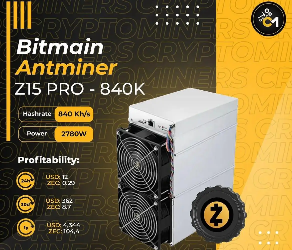Быстрая доставка Bitmain Antminer Z15 Pro (840 кГц)
Быстрая доставка Bitmain Antminer Z15 Pro (840 кГц)
