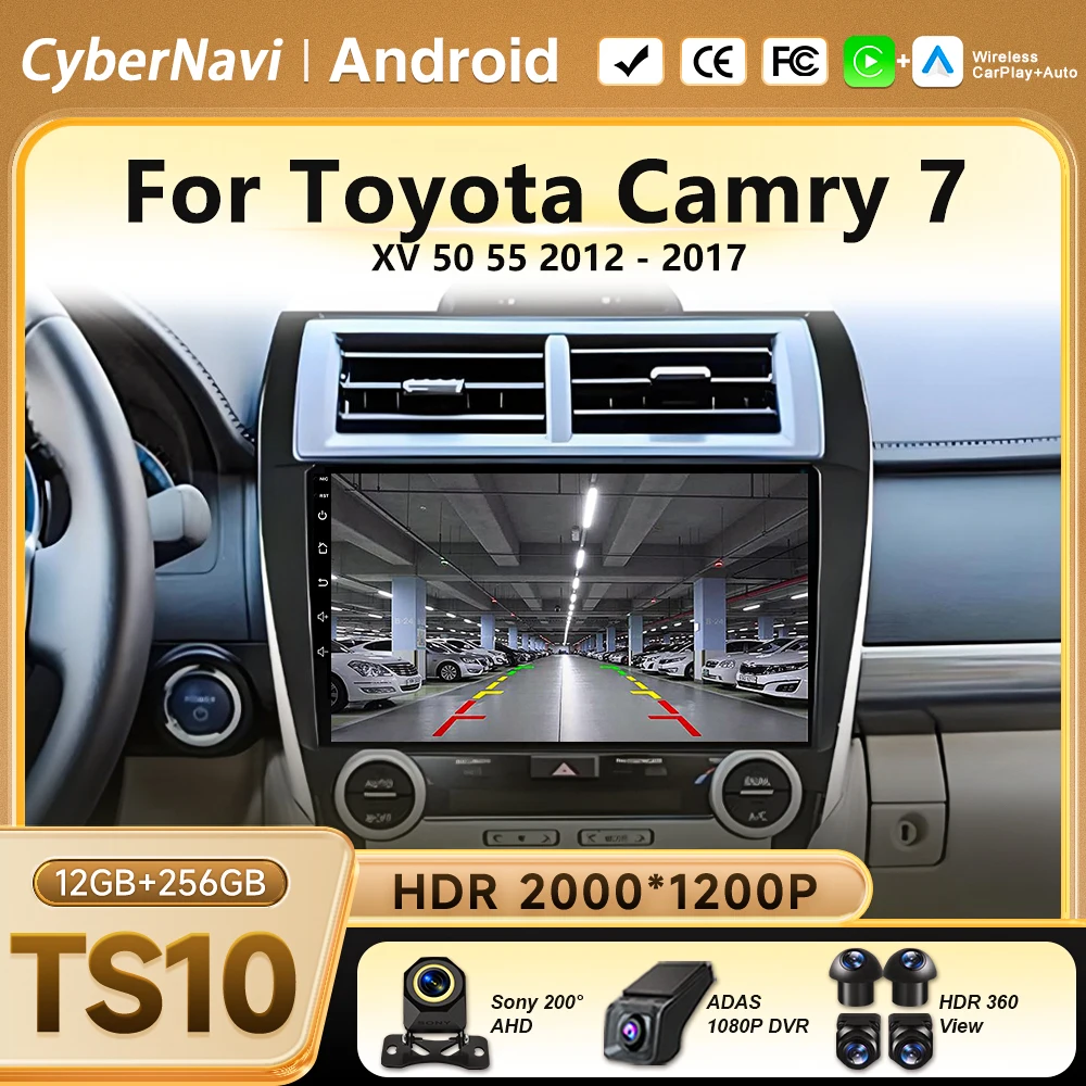 Android 16 For Toyota Camry 7 XV 50 55 2012 2013 2014-2015 2016 2017 head unit Multimedia Car Player Navigation Screen GPS Radio
Android 16 For Toyota Camry 7 XV 50 55 2012 2013 2014-2015 2016 2017 head unit Multimedia Car Player Navigation Screen GPS Radio