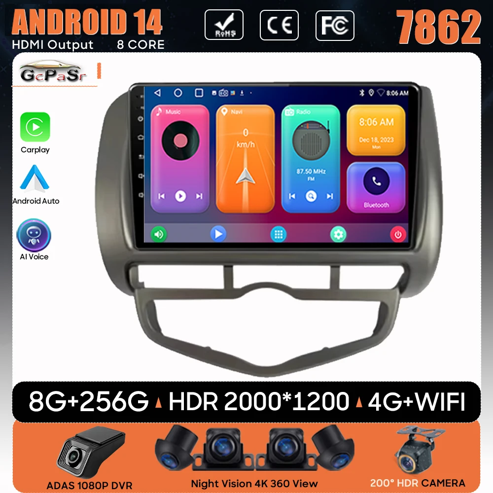 Автомобильный радиоприемник Android 14 для HONDA JAZZ City 2002-2007 Carplay Мультимедийный плеер Автомобильные интеллектуальные системы Стерео без 2din GPS Wi-Fi
Автомобильный радиоприемник Android 14 для HONDA JAZZ City 2002-2007 Carplay Мультимедийный плеер Автомобильные интеллектуальные системы Стерео без 2din GPS Wi-Fi