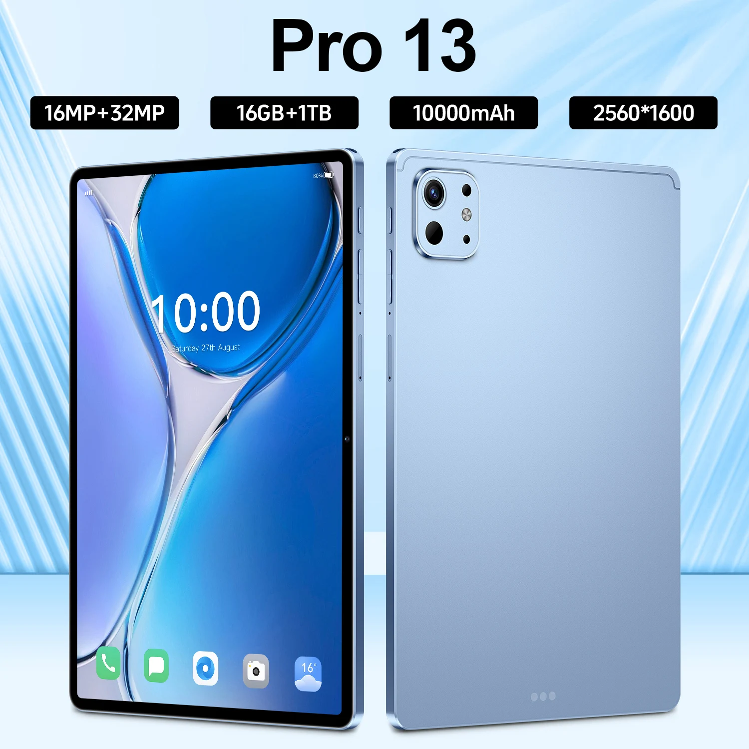 2025 New Hot Original Pad Pro13 Tablet Snapdragon 10.1-inch high-definition screen global 10000mAh 5G dual card WiFi tablet
2025 New Hot Original Pad Pro13 Tablet Snapdragon 10.1-inch high-definition screen global 10000mAh 5G dual card WiFi tablet