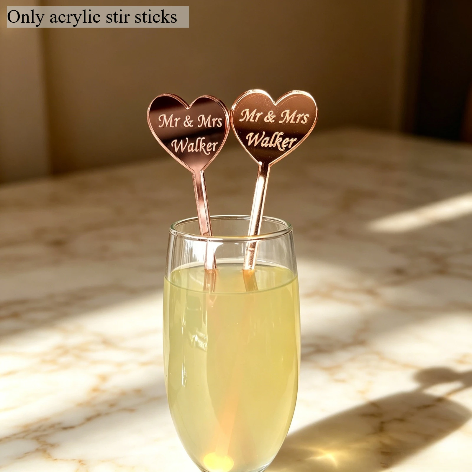 Personalized Mirror Acrylic Stirrers Custom Engraved Heart Stir Sticks for Wedding Bridal Shower Bachelorette Party Decor
Personalized Mirror Acrylic Stirrers Custom Engraved Heart Stir Sticks for Wedding Bridal Shower Bachelorette Party Decor