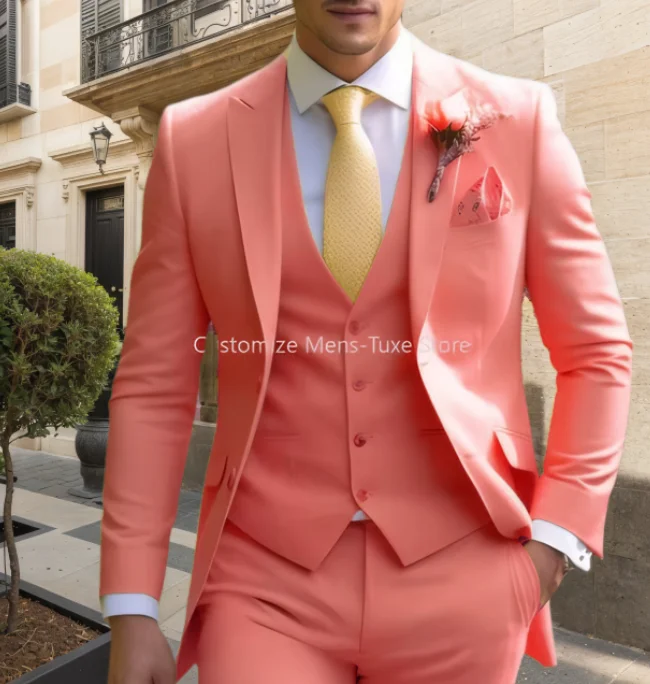 2025 Men's Suits Wedding Male Clothing Single Breasted Peak Lapel Slim Fit Blazer Prom Party 3 Piece Jacket Pants Vest
2025 Men's Suits Wedding Male Clothing Single Breasted Peak Lapel Slim Fit Blazer Prom Party 3 Piece Jacket Pants Vest