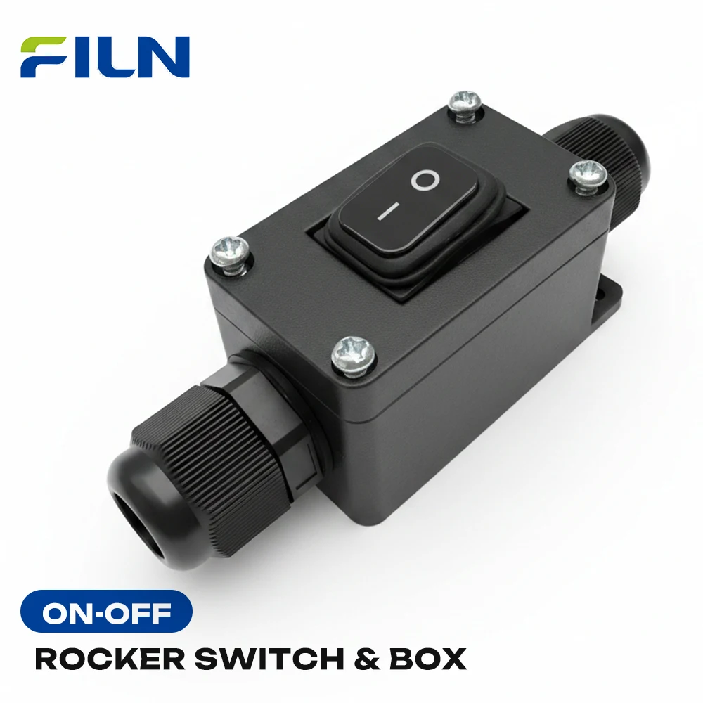 FILN 5/10PCS KCD1 Toggle Switch ON OFF 6A Marine Waterproof Rocker Switch 12v-24v LED with Junction Box for Car Boat Marine DIY
FILN 5/10PCS KCD1 Toggle Switch ON OFF 6A Marine Waterproof Rocker Switch 12v-24v LED with Junction Box for Car Boat Marine DIY