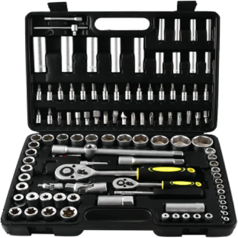 New low price Home Tool Kit Tool Sets 108 Piece Household Hardware Socket Ratchet Handle Auto Repair Tool Combination Package
New low price Home Tool Kit Tool Sets 108 Piece Household Hardware Socket Ratchet Handle Auto Repair Tool Combination Package