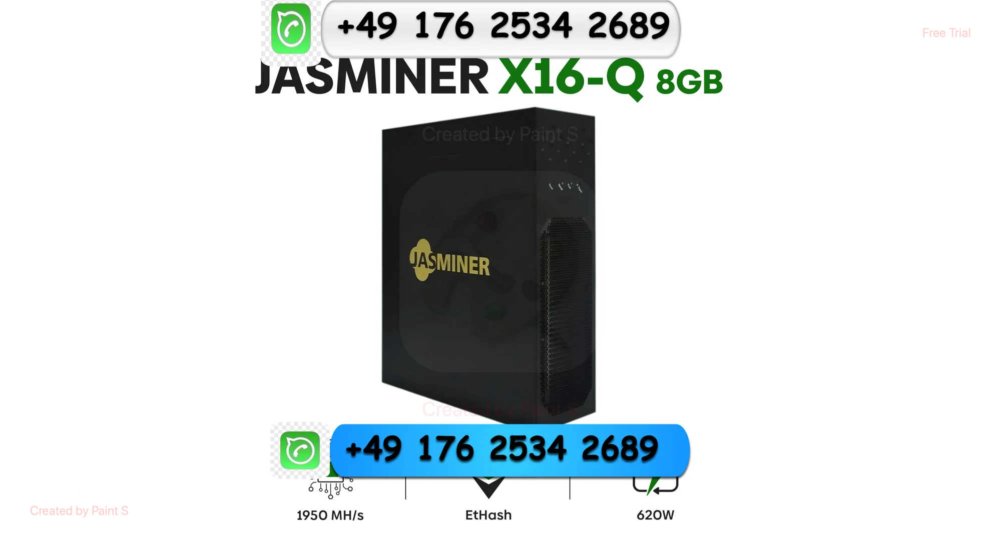 H !100% РАСПРОДАЖИ Новый Jasminer x16-q 1950MHS 620 Вт с памятью 8G Поддержка Wi-Fi и т. д. ZIL Octa Ethw Ethf Miner Jasmin
H !100% РАСПРОДАЖИ Новый Jasminer x16-q 1950MHS 620 Вт с памятью 8G Поддержка Wi-Fi и т. д. ZIL Octa Ethw Ethf Miner Jasmin
