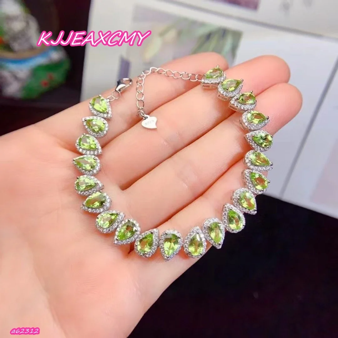 KJJEAXCMY Boutique Jewelry 925 Sterling Silver Natural Gemstone Wedding Female olivine Bracelet Party Birthday Christmas Gift
KJJEAXCMY Boutique Jewelry 925 Sterling Silver Natural Gemstone Wedding Female olivine Bracelet Party Birthday Christmas Gift