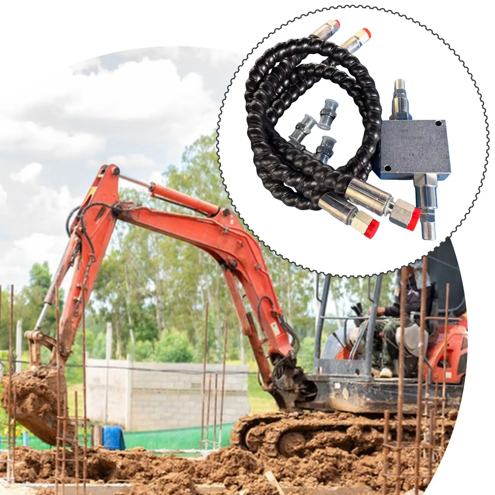 Mini Excavator Cushion Valve Kit M14x1.5 Threaded Ends Hydraulic System Steel Sturdy Portable Replacement Parts for 1/4" Hose
Mini Excavator Cushion Valve Kit M14x1.5 Threaded Ends Hydraulic System Steel Sturdy Portable Replacement Parts for 1/4" Hose