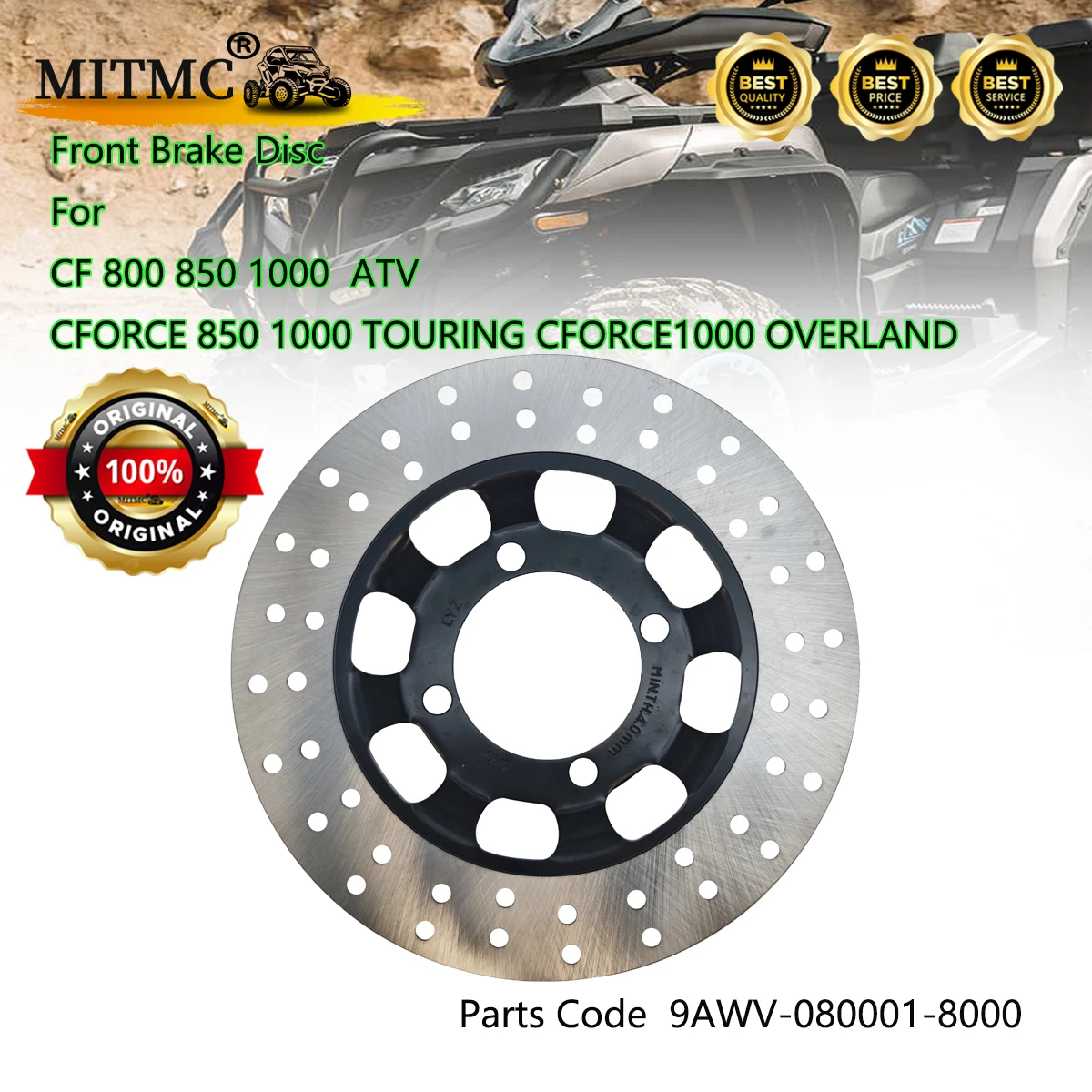 1 шт. оригинальный передний тормозной диск для CF 800 850 1000 CFORCE 850 1000 TOURING CFORCE1000 OVERLAND ATV 9AWV-080001-8000
1 шт. оригинальный передний тормозной диск для CF 800 850 1000 CFORCE 850 1000 TOURING CFORCE1000 OVERLAND ATV 9AWV-080001-8000