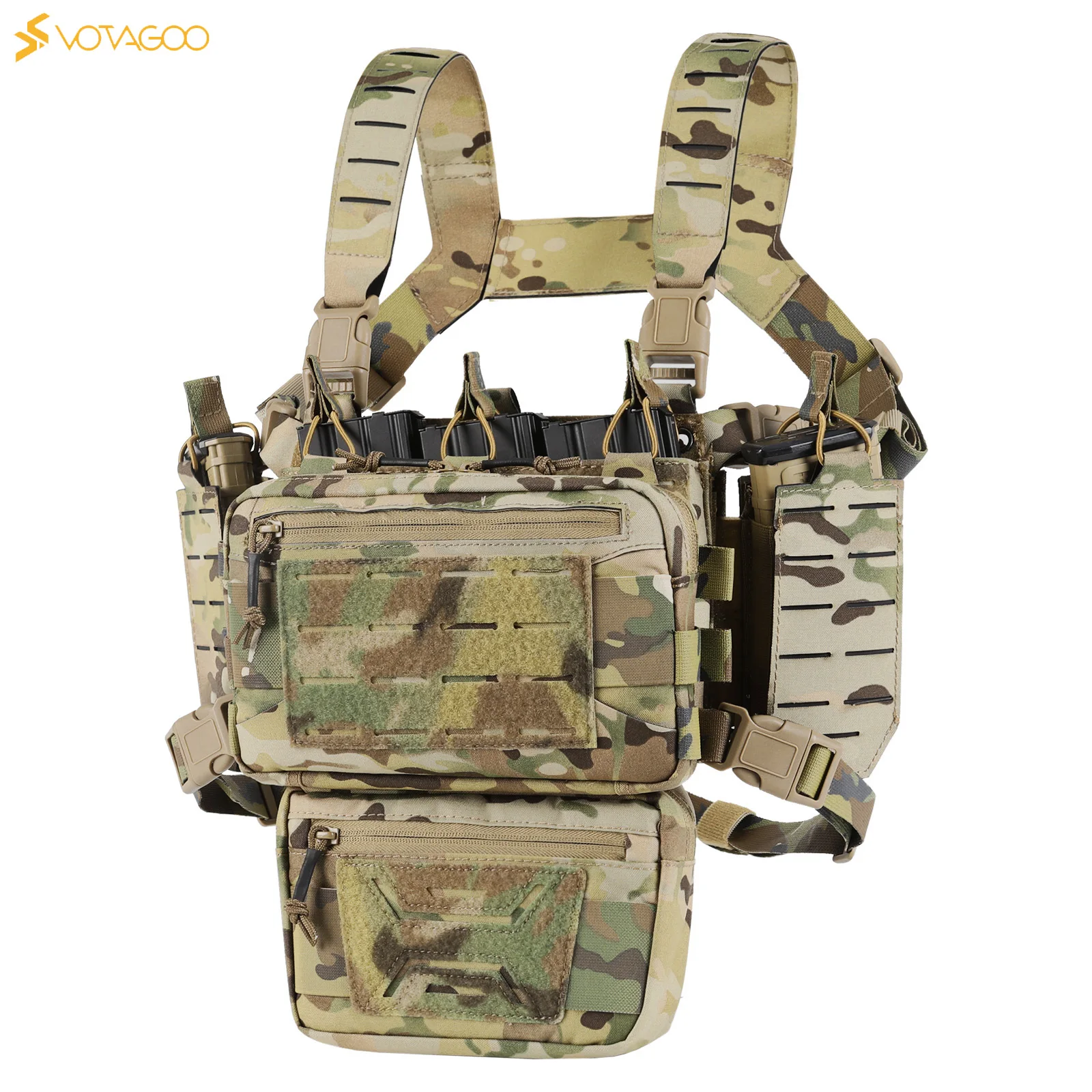 VOTAGOO Chest equipment - tactical chest equipment, Molle modular micro combat chest equipment adjustable and detachable
VOTAGOO Chest equipment - tactical chest equipment, Molle modular micro combat chest equipment adjustable and detachable