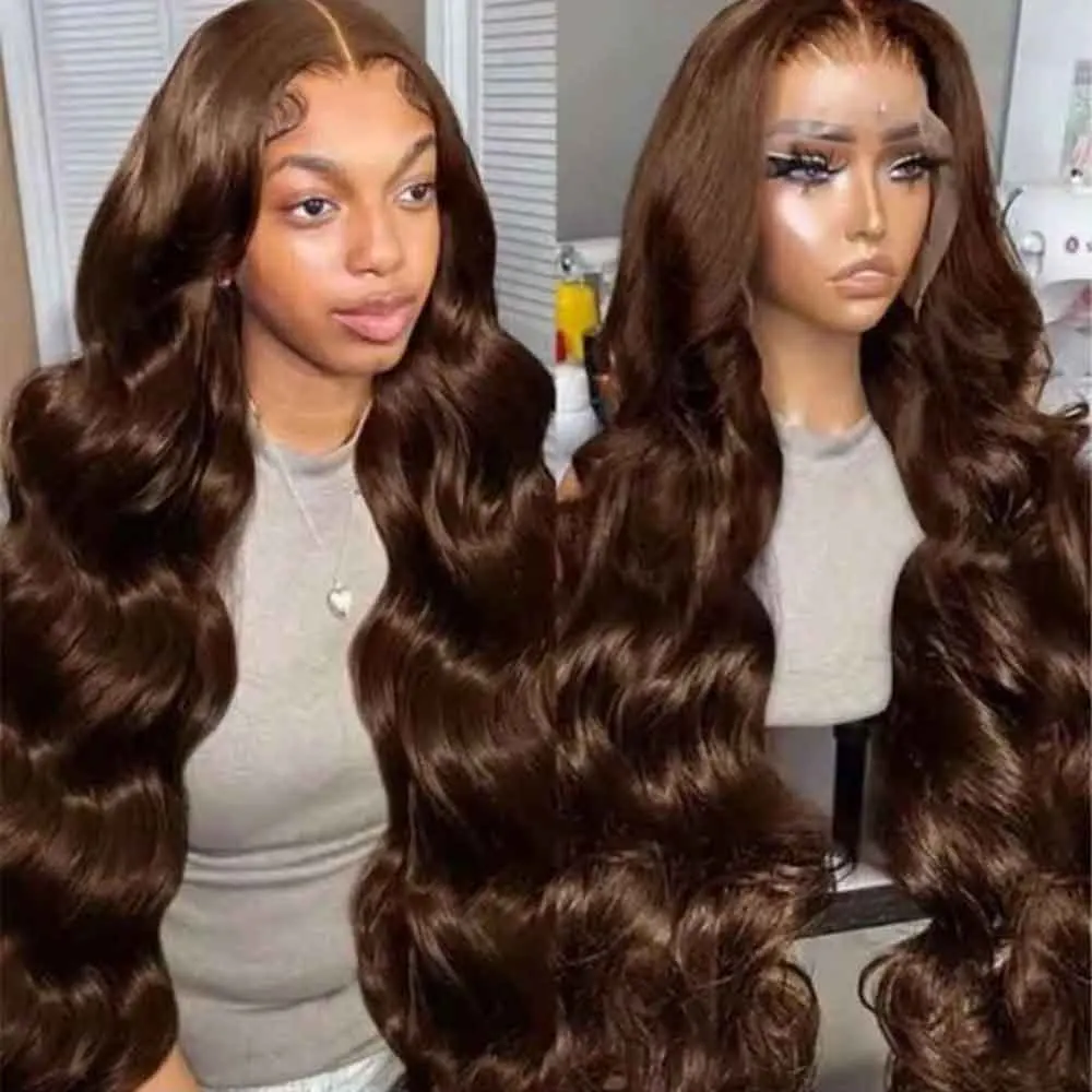 HD 13x6 Chocolate Brown Lace Front Wigs Body Wave Colored Human Hair Wigs Transparent Water Wave 40 Inch Lace Frontal Wig 250%
HD 13x6 Chocolate Brown Lace Front Wigs Body Wave Colored Human Hair Wigs Transparent Water Wave 40 Inch Lace Frontal Wig 250%