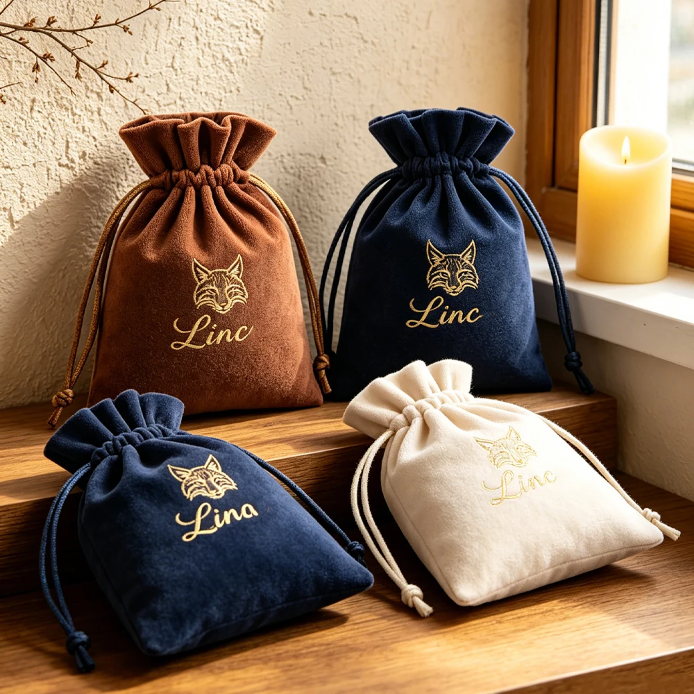 Custom Logo Soft Velvet Drawstring Jewelry Bags Multi-size Packaging Sachet for Candy Earrings Key Storage Festival Gift Pouches
Custom Logo Soft Velvet Drawstring Jewelry Bags Multi-size Packaging Sachet for Candy Earrings Key Storage Festival Gift Pouches