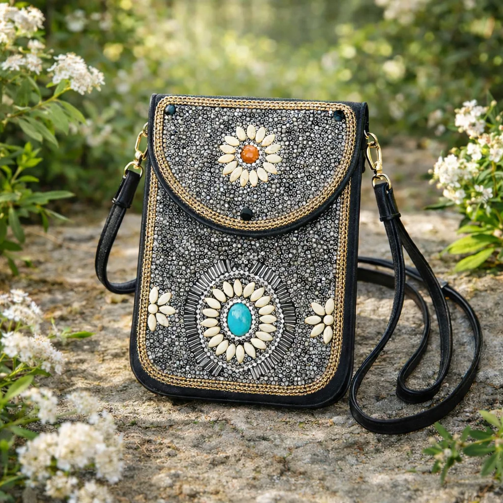 Beaded Crossbody Phone Bag for Women Leather Mobile Pouch Boho Shoulder Wallet Handmade Mini Purse for iPhone
Beaded Crossbody Phone Bag for Women Leather Mobile Pouch Boho Shoulder Wallet Handmade Mini Purse for iPhone