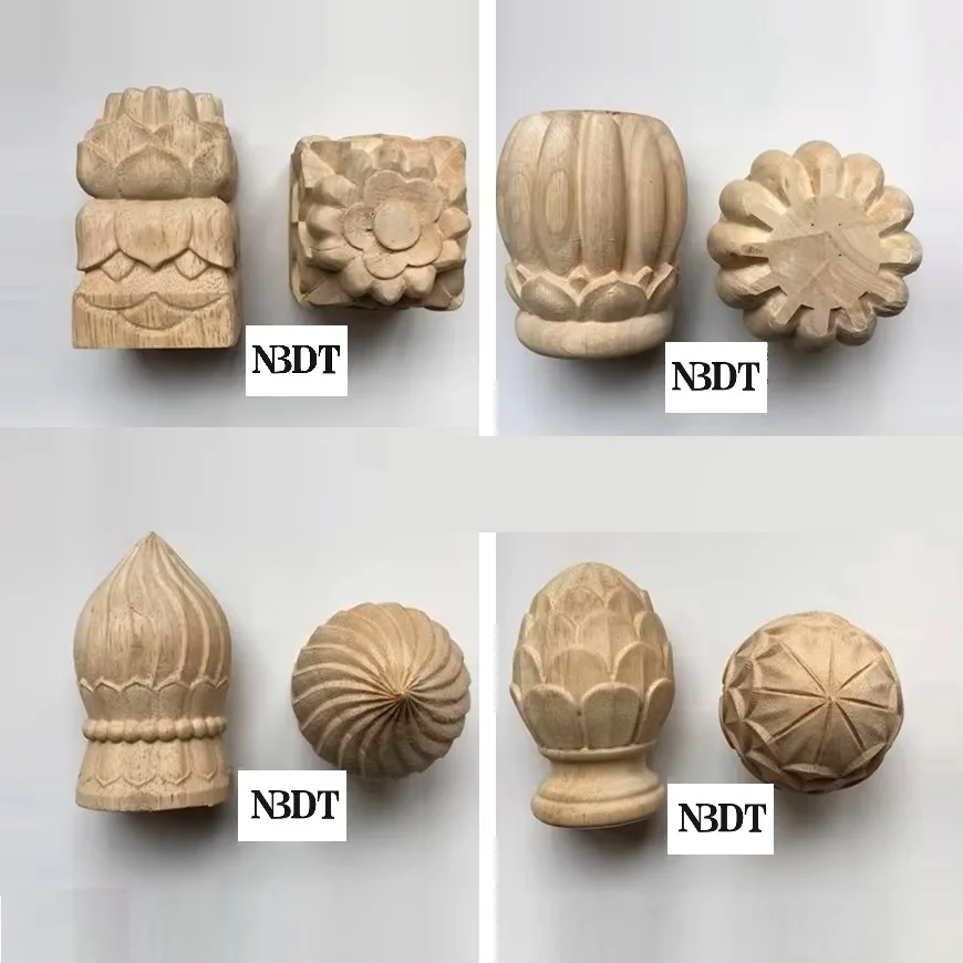 2Pcs Unpainted Wooden Carved Post Head Finial For Furniture Bed Handrail Decorative End
2Pcs Unpainted Wooden Carved Post Head Finial For Furniture Bed Handrail Decorative End