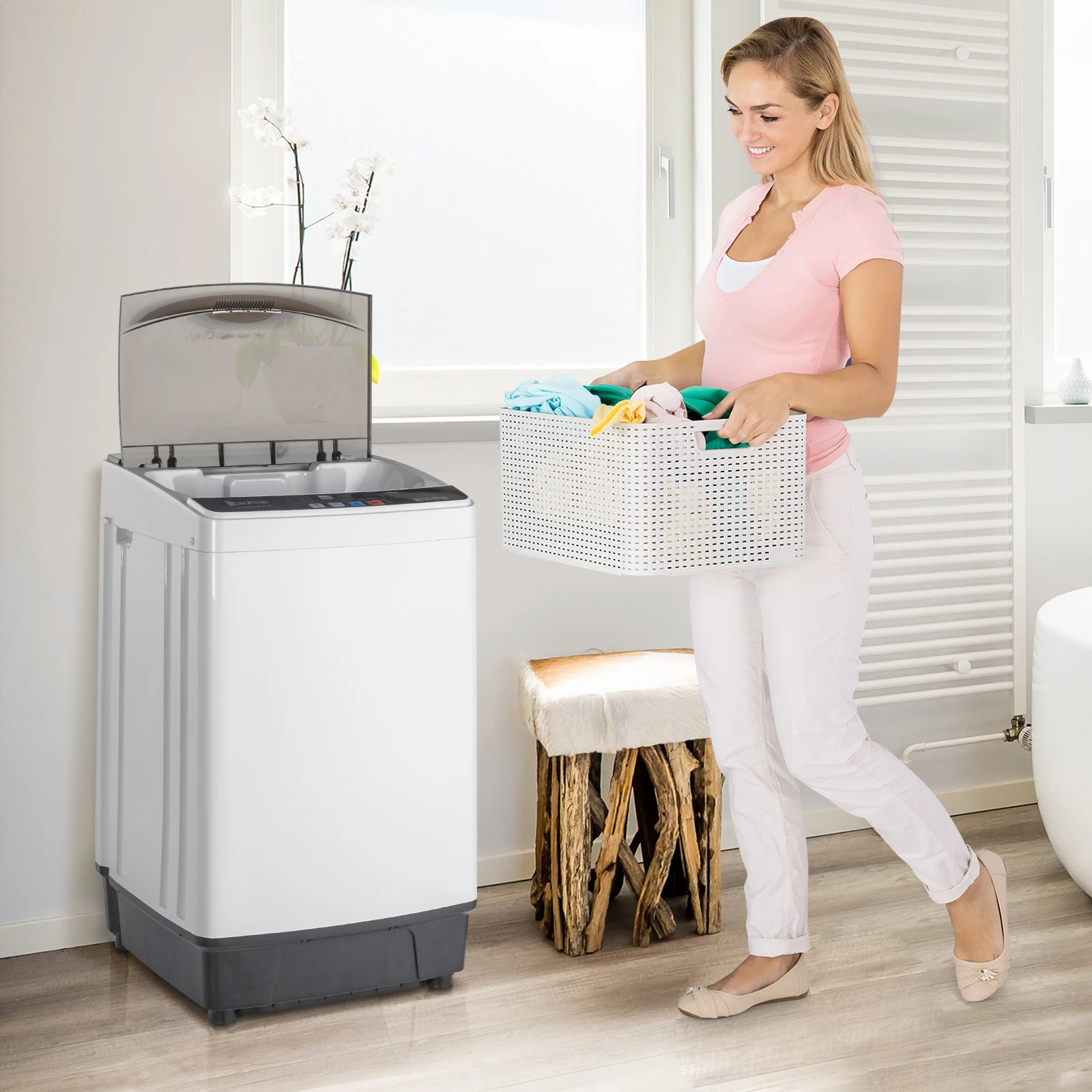US standard XQB82-6C08 17.8lbs washing machine 110V 280 with drainage pump plastic black cover fully automatic
US standard XQB82-6C08 17.8lbs washing machine 110V 280 with drainage pump plastic black cover fully automatic