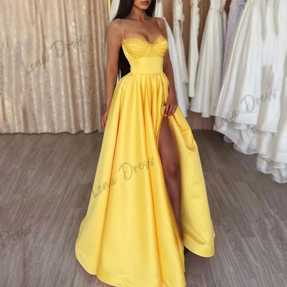 Lena Spaghetti Straps Elegant Evening Dresses for Women Luxury Prom Dress 2024 Satin Line A Bridesmaid Dress Woman Yellow Party
Lena Spaghetti Straps Elegant Evening Dresses for Women Luxury Prom Dress 2024 Satin Line A Bridesmaid Dress Woman Yellow Party
