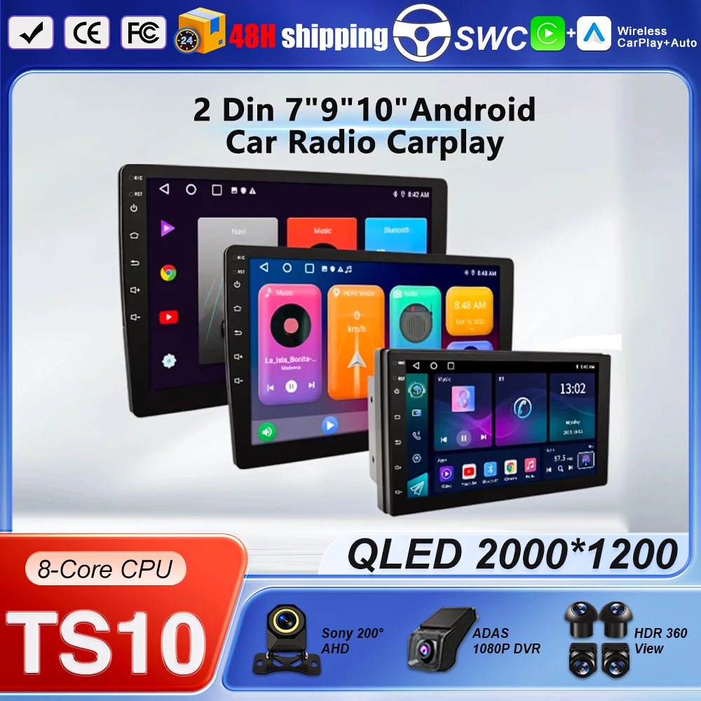 7'' 9'' 10'' 2Din Android 16 Car 8Core Multimedia CarPlay 5G WiFi Universal Navigation GPS Headunit Auto Radio Audio Stereo dvd
7'' 9'' 10'' 2Din Android 16 Car 8Core Multimedia CarPlay 5G WiFi Universal Navigation GPS Headunit Auto Radio Audio Stereo dvd