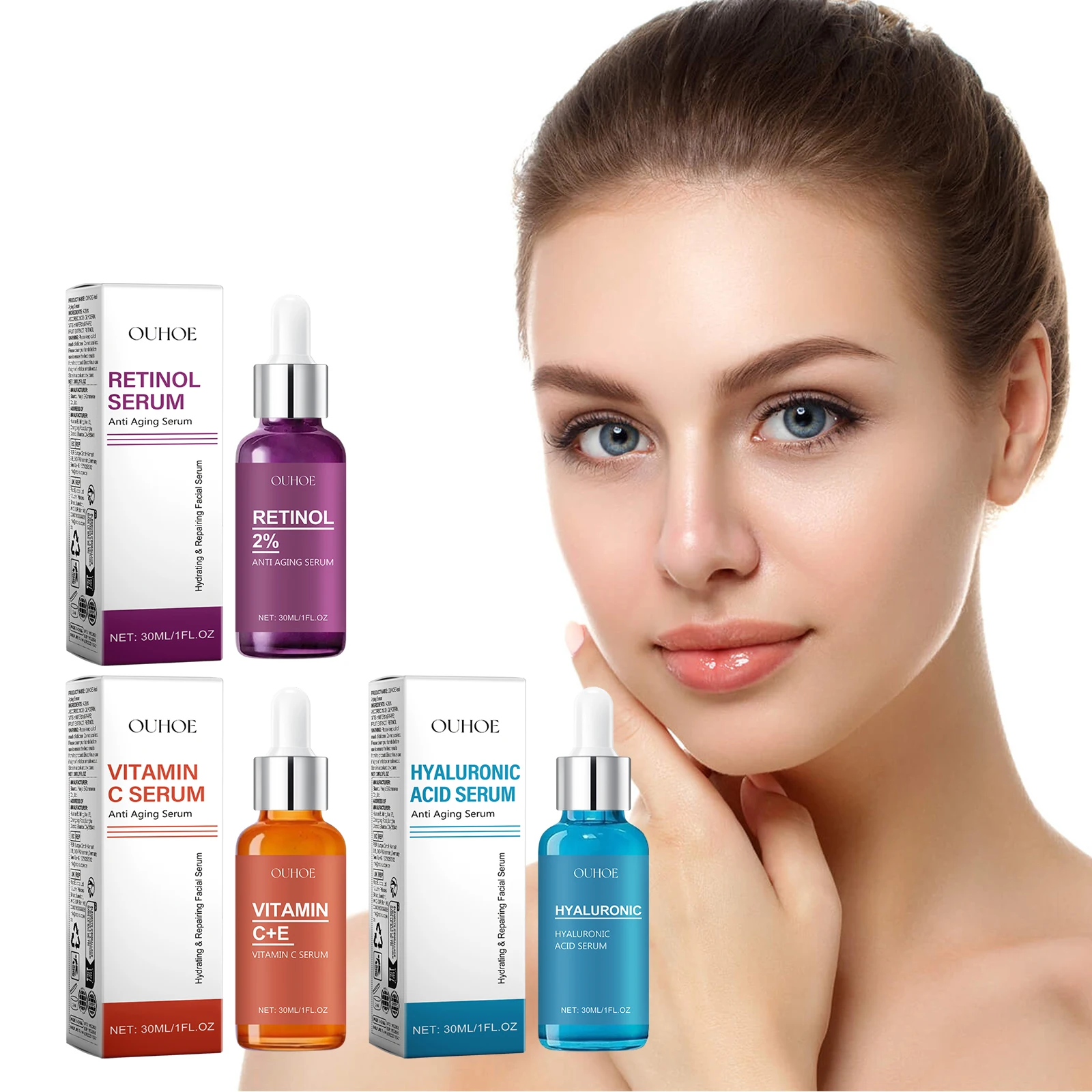 Ouhoe 30ml Remove Wrinkle Face Serum Series Firming Fine Lines Anti Aging Moisturizer Skin Care Brightening Smooth Facial Serum
Ouhoe 30ml Remove Wrinkle Face Serum Series Firming Fine Lines Anti Aging Moisturizer Skin Care Brightening Smooth Facial Serum