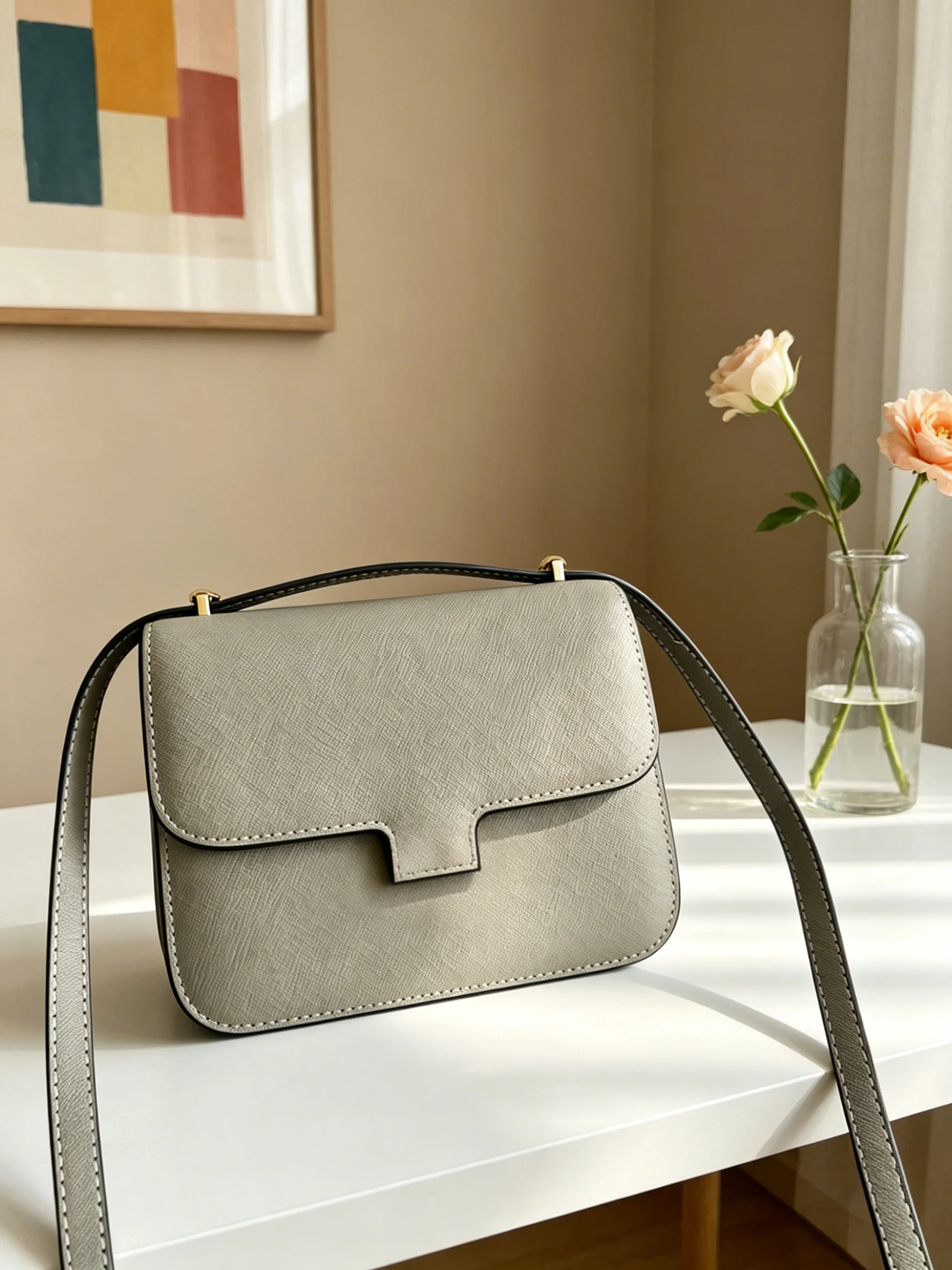 Women Shoulder Bag, Structured Flap Satchel with Adjustable Crossbody Strap for Daily Wear Size:23*16*19cm
Women Shoulder Bag, Structured Flap Satchel with Adjustable Crossbody Strap for Daily Wear Size:23*16*19cm