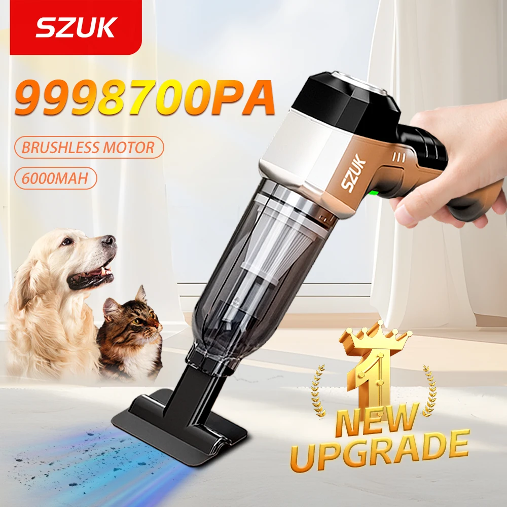 SZUK 9998700Pa Car Vacuum Cleaner Portable Handheld Wireless Strong Suction Car Cleaner Cleaning Machine Mini Vacuum Cleaner
SZUK 9998700Pa Car Vacuum Cleaner Portable Handheld Wireless Strong Suction Car Cleaner Cleaning Machine Mini Vacuum Cleaner