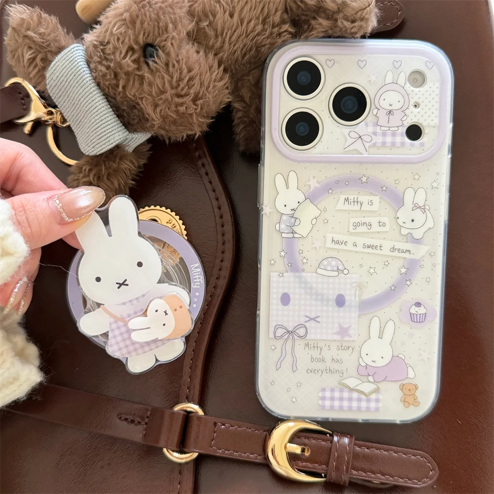 New Korean Cute Bracket Rabbit Phone Case with Fro Magnetic Bracket, Compatible with iPhone 17 Promax 14, 15, 16 13Pro Max Prote
New Korean Cute Bracket Rabbit Phone Case with Fro Magnetic Bracket, Compatible with iPhone 17 Promax 14, 15, 16 13Pro Max Prote