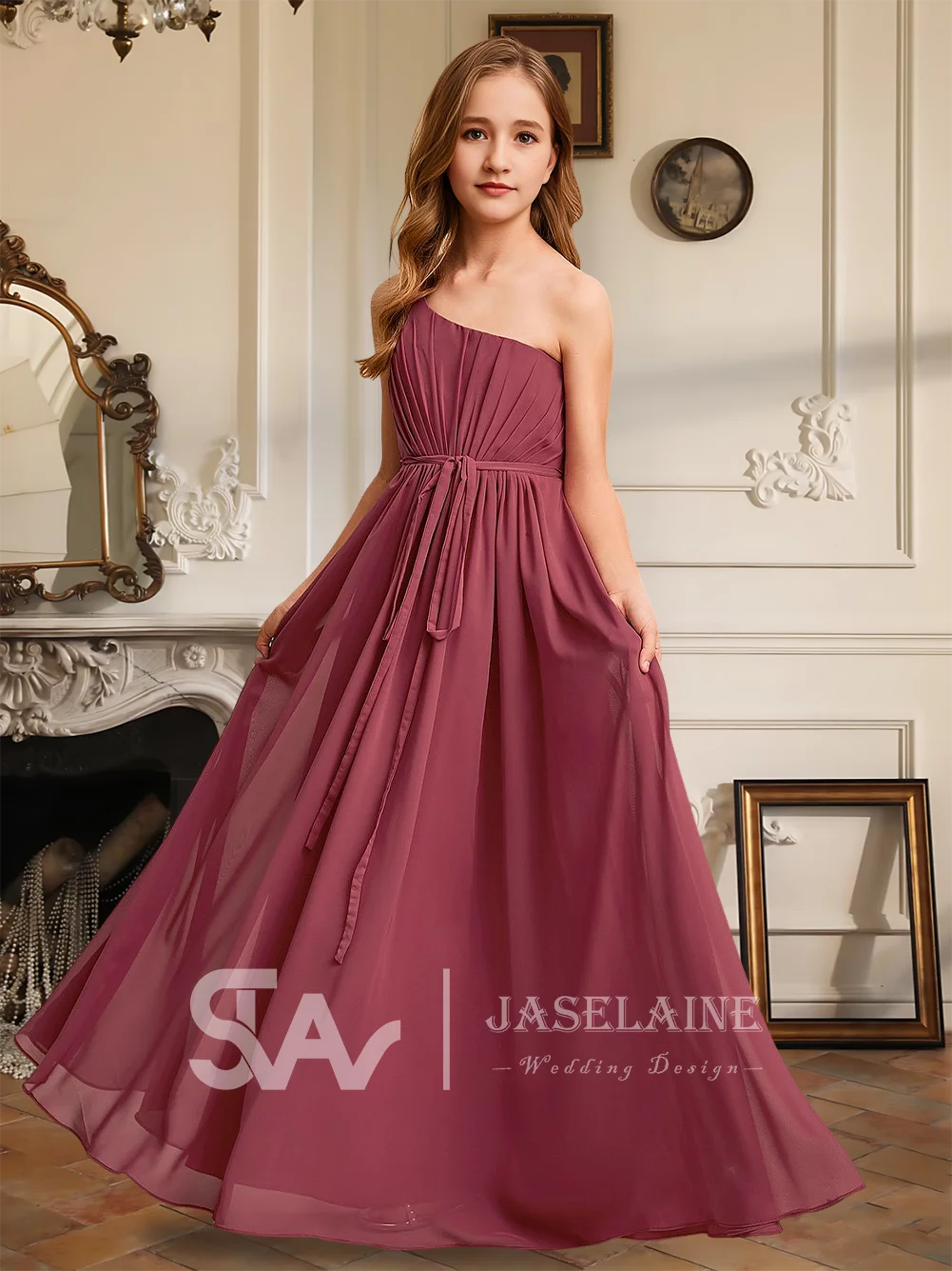 A Elegant A-Line One Shoulder Floor-Length Chiffon Junior Bridesmaid Dress Flower Girl Dress Girls Party Wedding Formal Special
A Elegant A-Line One Shoulder Floor-Length Chiffon Junior Bridesmaid Dress Flower Girl Dress Girls Party Wedding Formal Special