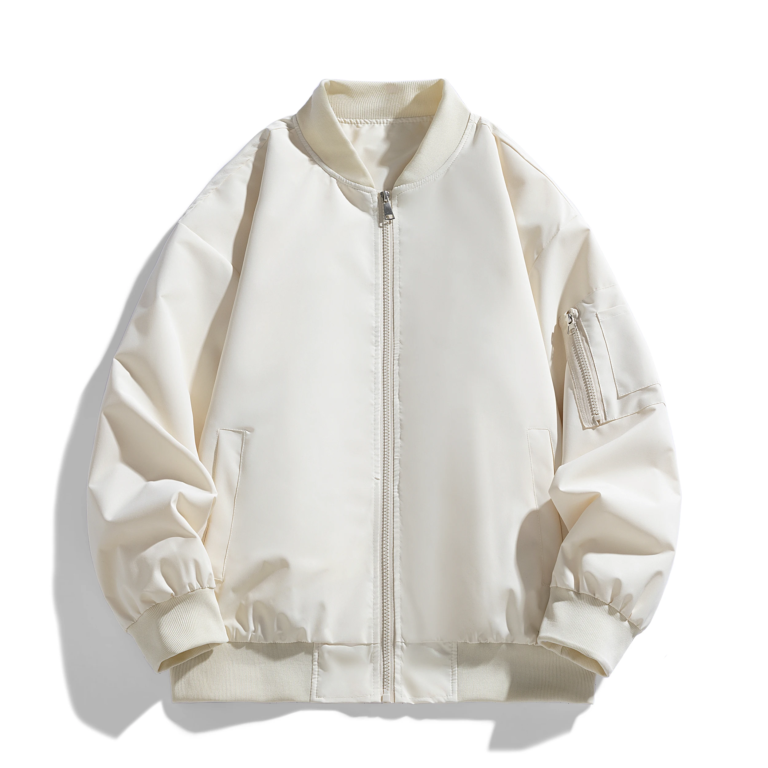 Baseball Collar Jackets for Men Long Sleeve with Zipper Solid Color Windbreaker Coat Windproof Outdoor Clothign
Baseball Collar Jackets for Men Long Sleeve with Zipper Solid Color Windbreaker Coat Windproof Outdoor Clothign