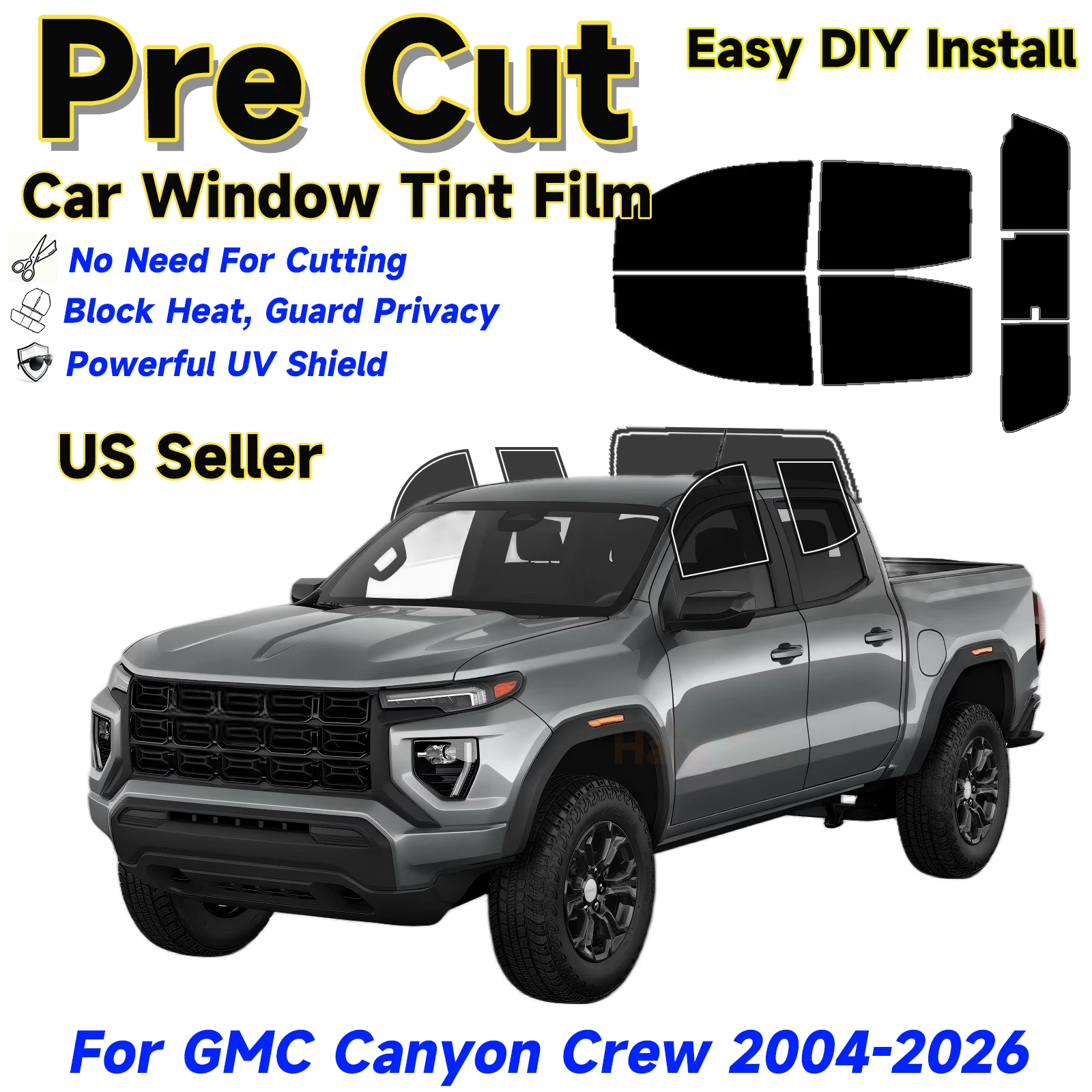 Precut Window Tint Car for Gmc Canyon Crew 2004-2026 Auto Sun Uv Blocking Heat 2Ply Window Protector Privacy Glass Films Shade
Precut Window Tint Car for Gmc Canyon Crew 2004-2026 Auto Sun Uv Blocking Heat 2Ply Window Protector Privacy Glass Films Shade