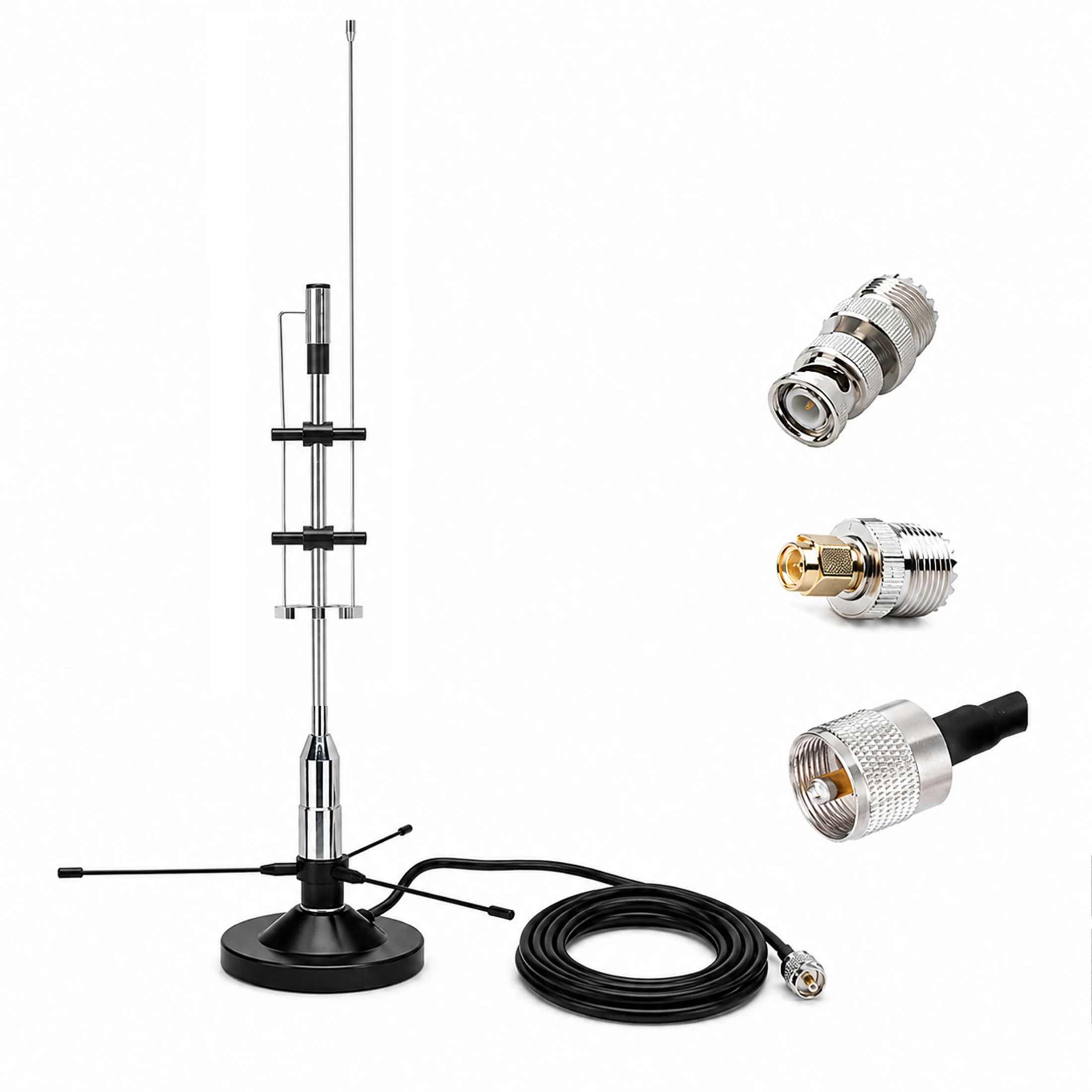 2m 70cm GMRS Antenna Outdoor Indoor Desktop Police Scanner Antenna VHF UHF FM CB GMRS ADSB for SDR Air FM 25-3000Mhz Coverage
2m 70cm GMRS Antenna Outdoor Indoor Desktop Police Scanner Antenna VHF UHF FM CB GMRS ADSB for SDR Air FM 25-3000Mhz Coverage
