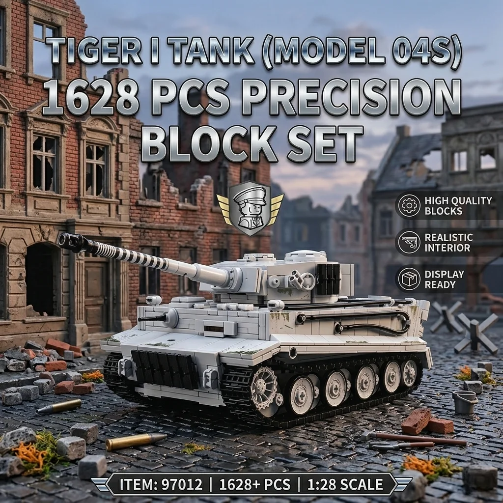 German Tiger Tank 04S Military MOC Building Blocks 1628pcs DIY WW2 Armed Vehicle Bricks Construction Toy Xmas Gifts for Children
German Tiger Tank 04S Military MOC Building Blocks 1628pcs DIY WW2 Armed Vehicle Bricks Construction Toy Xmas Gifts for Children