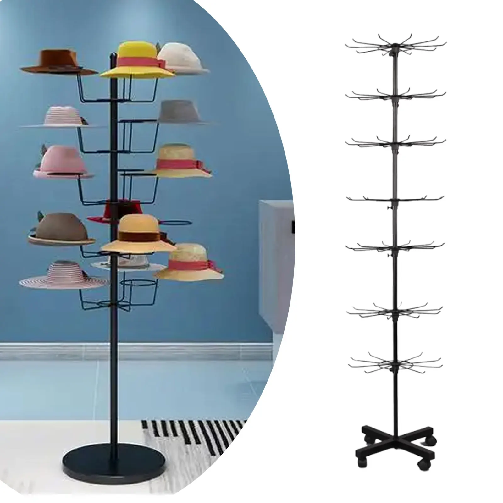 7-Tier Retail Display Rack Heavy-Duty Metal Spinning Stand Sturdy Stable Movable Floor Display for Keychains Jewelry Toys Socks
7-Tier Retail Display Rack Heavy-Duty Metal Spinning Stand Sturdy Stable Movable Floor Display for Keychains Jewelry Toys Socks