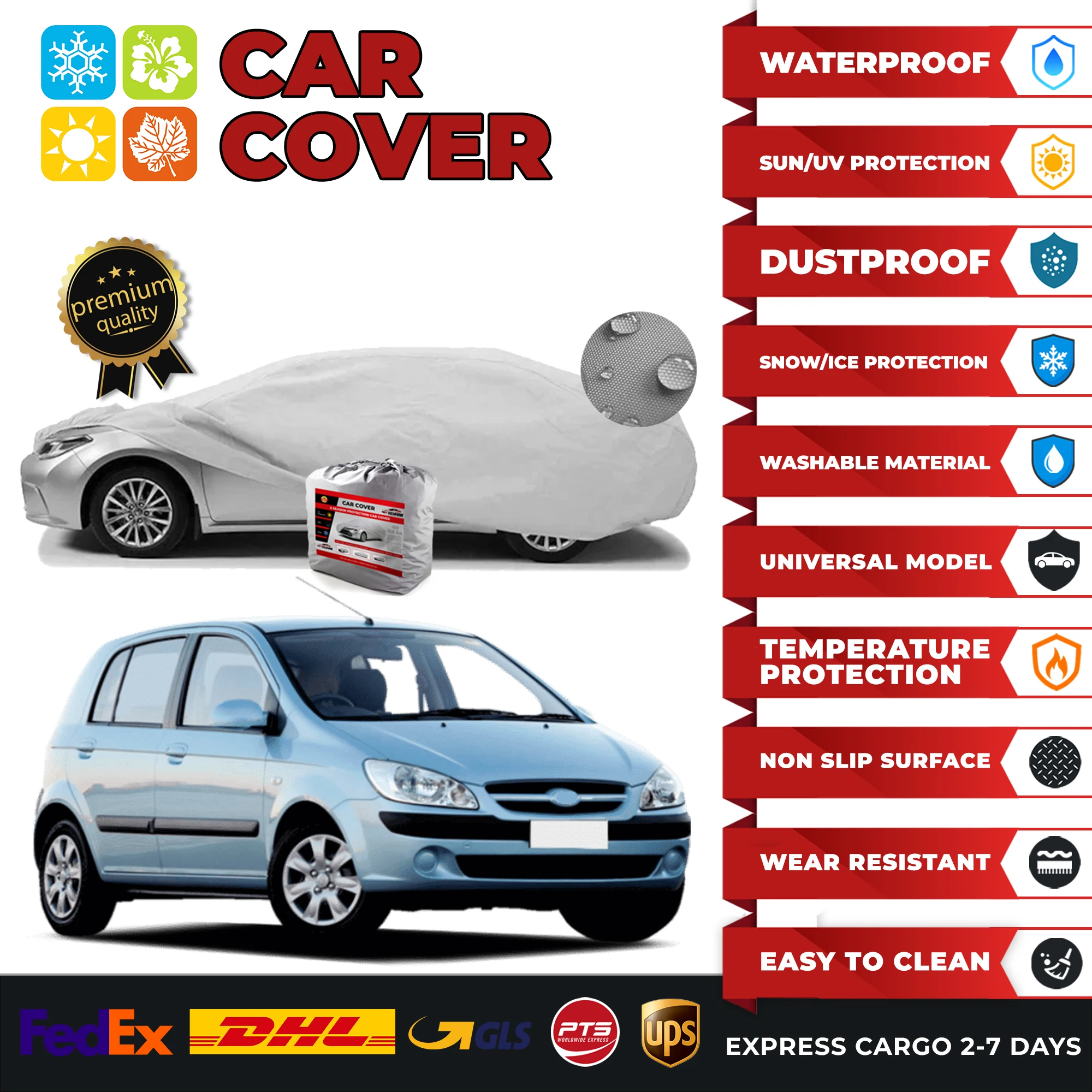 Автомобильный чехол для Hyundai Getz 2005, универсальные автомобильные Чехлы, крышка для дома и улицы, полное покрытие для автомобиля, защита от солнца, УФ, пыли
Автомобильный чехол для Hyundai Getz 2005, универсальные автомобильные Чехлы, крышка для дома и улицы, полное покрытие для автомобиля, защита от солнца, УФ, пыли