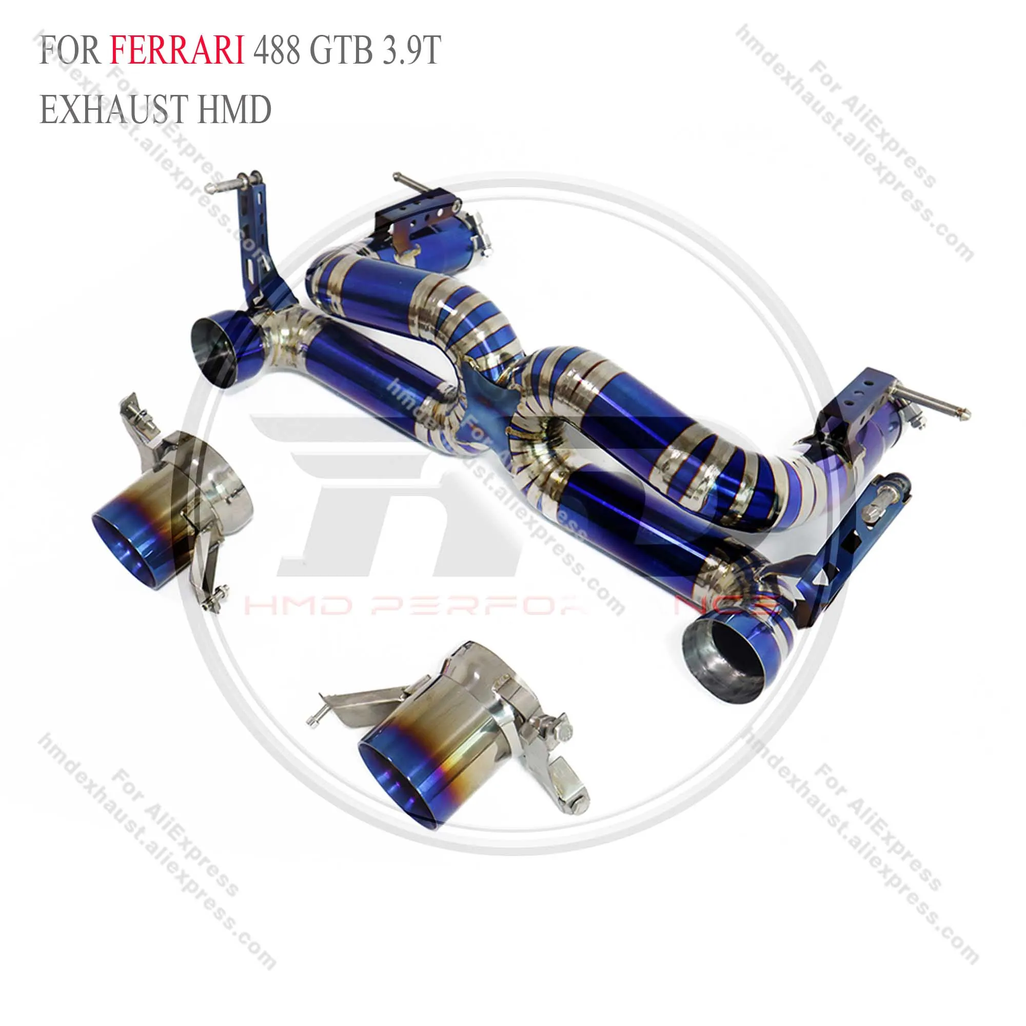 High Quality Catback For Ferrari 488 GTB 3.9T Titanium Alloy Exhaust System Tips Non-destructive Installation HMD
High Quality Catback For Ferrari 488 GTB 3.9T Titanium Alloy Exhaust System Tips Non-destructive Installation HMD