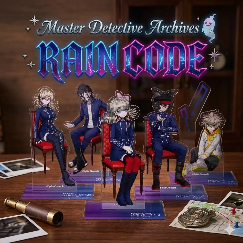 Anime Master Detective Archives: RAIN CODE Acrylic Stand Set Shinigami Yuma Vivia Chibi Figure Masquerade Decor Gift keychain
Anime Master Detective Archives: RAIN CODE Acrylic Stand Set Shinigami Yuma Vivia Chibi Figure Masquerade Decor Gift keychain