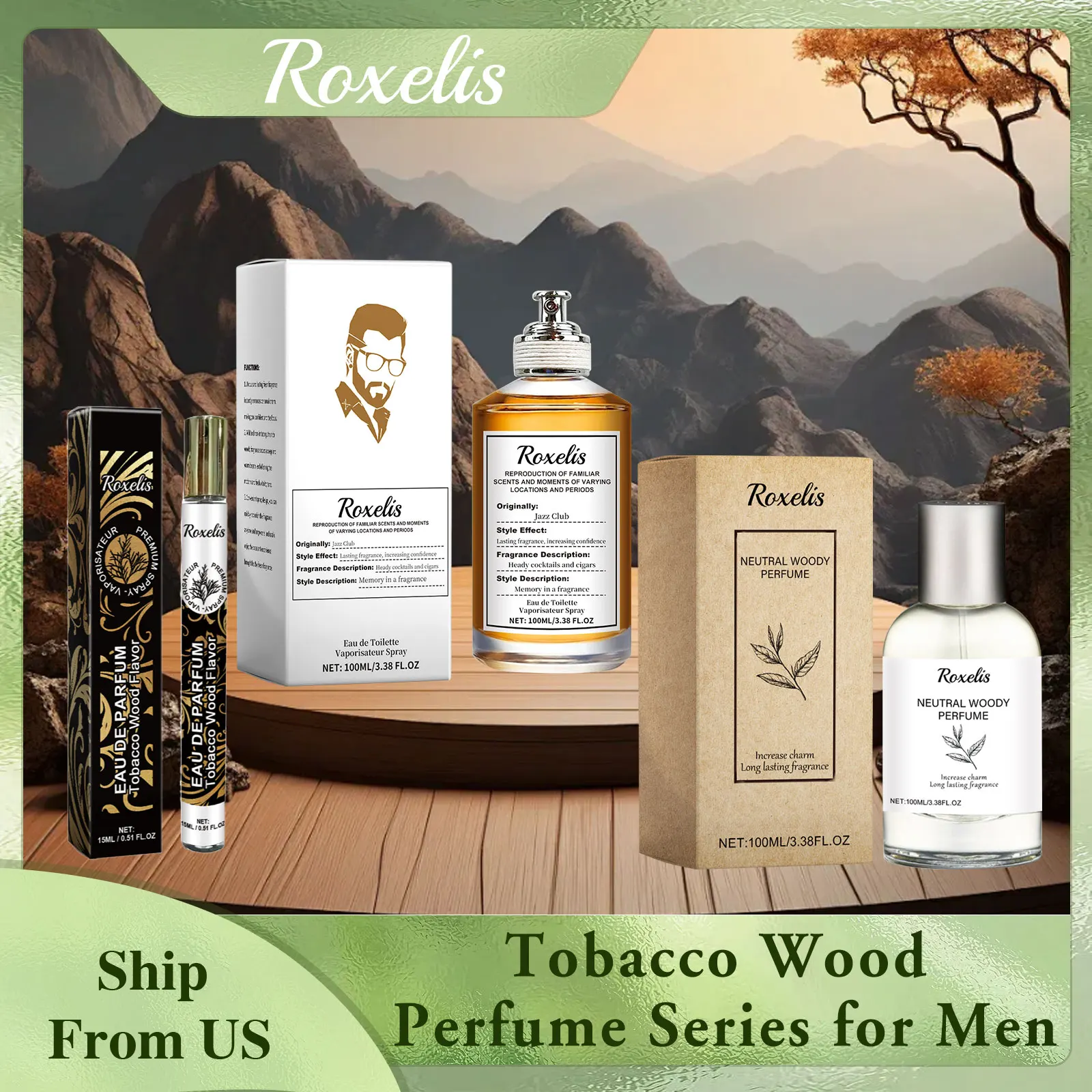 Roxelis Charming Wood Perfume Tobacco Wood Fragrance For Men Release Confidence Dating Pheromone Lasting Scent Gentlemen Perfume
Roxelis Charming Wood Perfume Tobacco Wood Fragrance For Men Release Confidence Dating Pheromone Lasting Scent Gentlemen Perfume